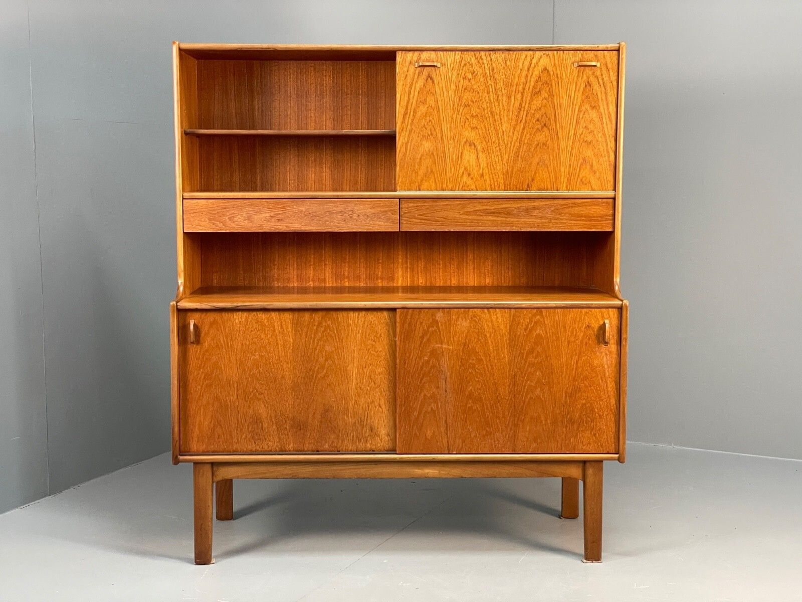 Vintage Nathan Teak Sideboard Highboard 1960s Mid Century Shelving Mwoo
