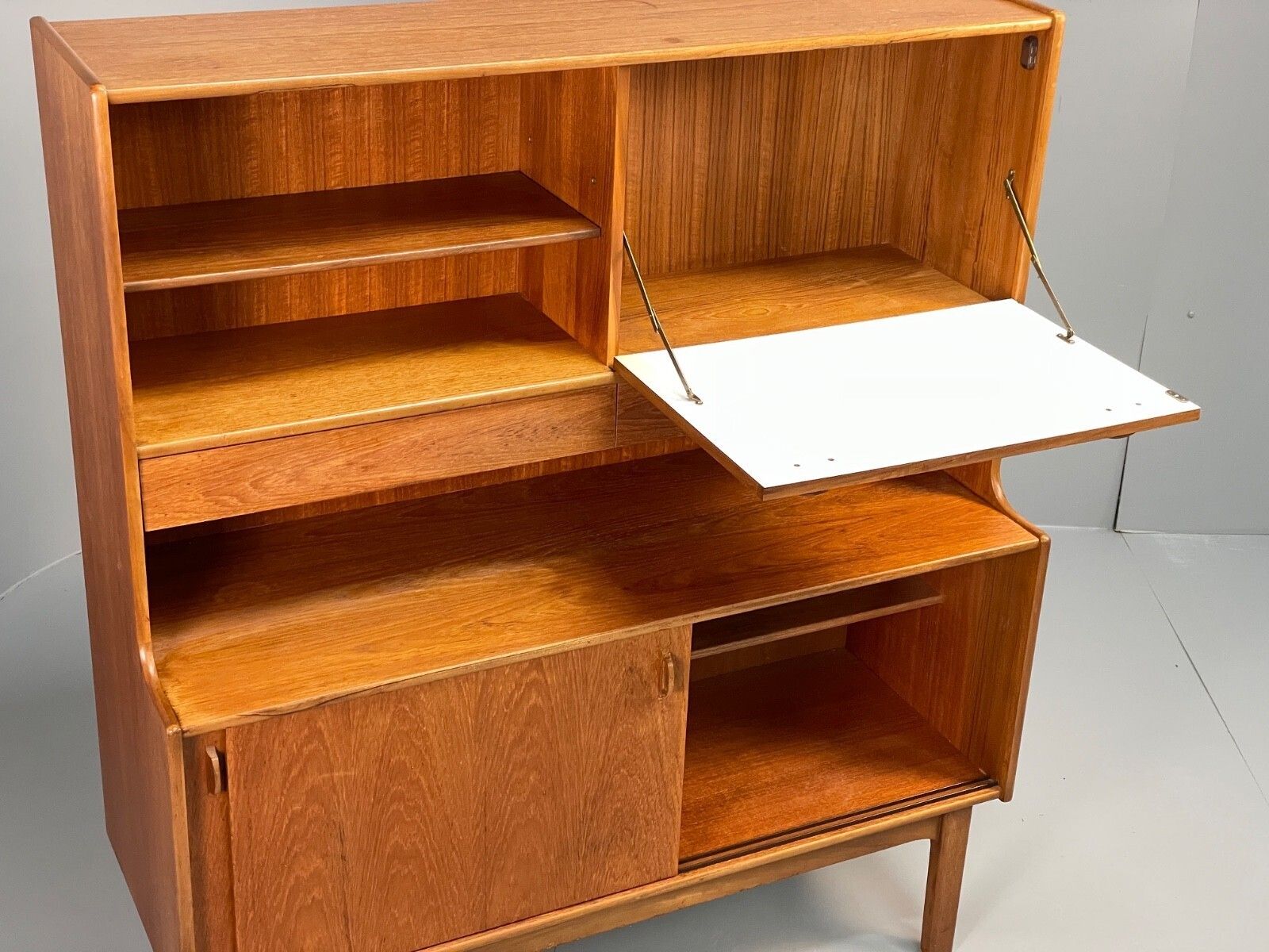 Vintage Nathan Teak Sideboard Highboard 1960s Mid Century Shelving Mwoo photo buy