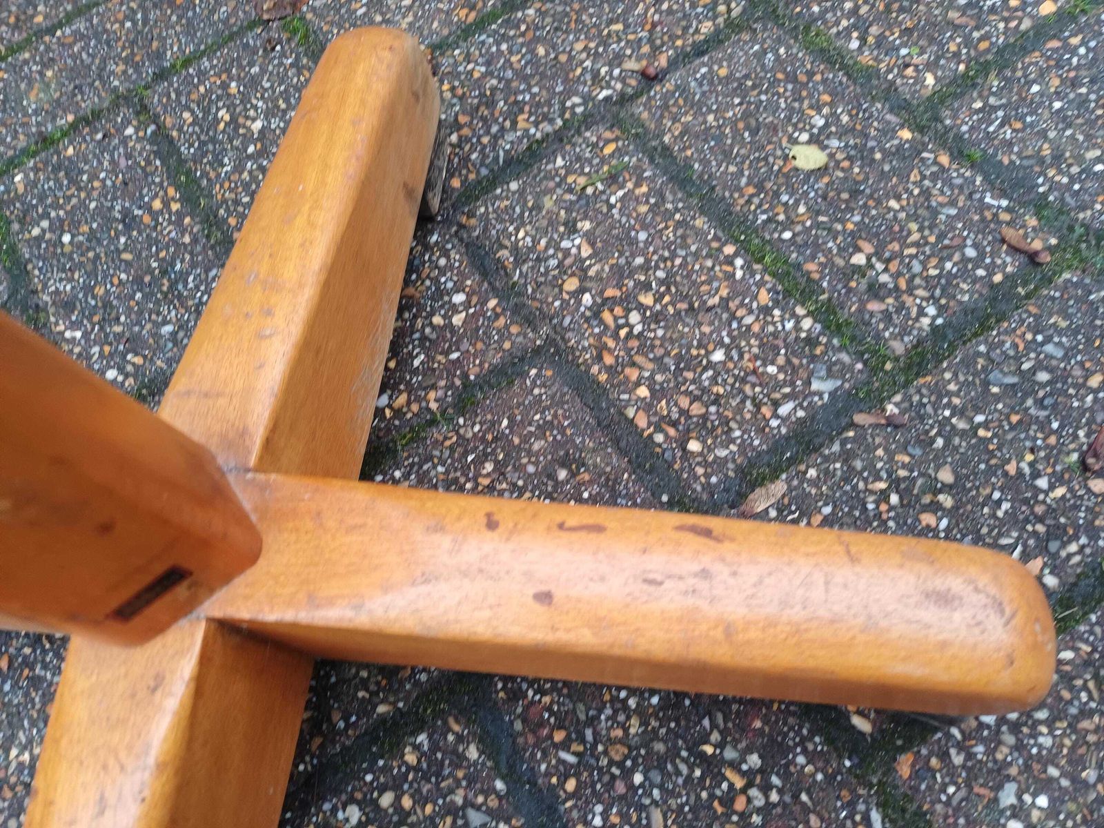 photo for sale Vintage 1960s Abbess Solid Wood Coat Stand With Eight Hooks And Black Feet Smart Mid Century Piece For Hallway Or Bedroom