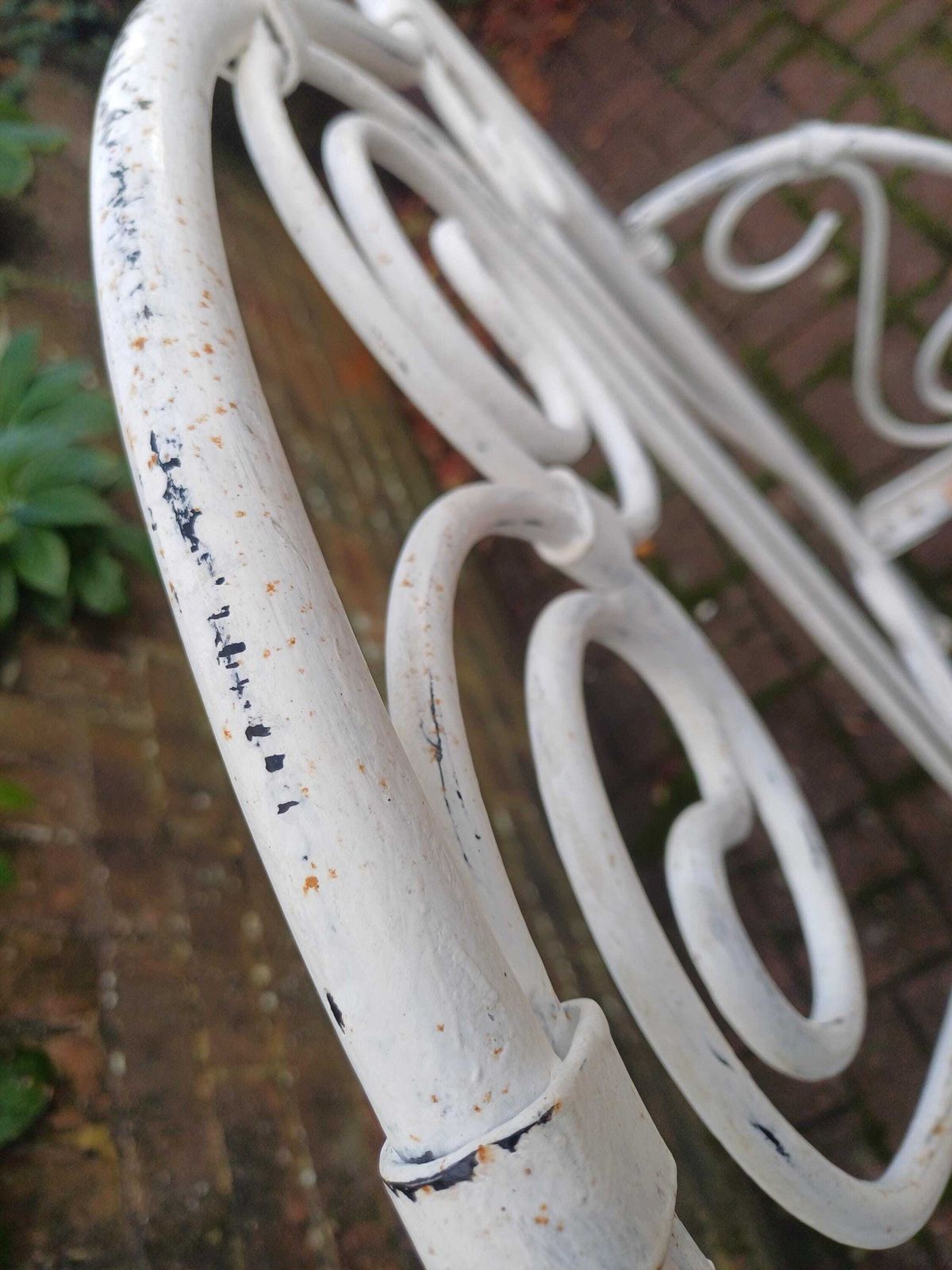 Antique French Iron Single Bed Early 20thc Shabby Chic White Painted Heavy Metal Bed Frame 32" Mattress Vintage Bedroom photo furniture