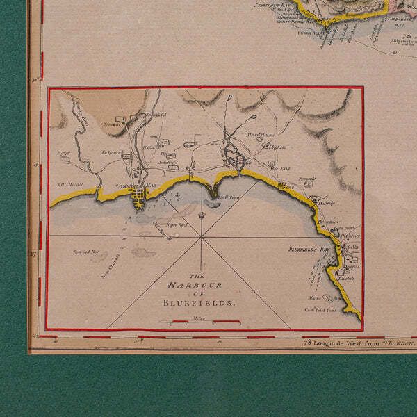 photo for sale Antique Jamaica Map, English, Caribbean, Cartography, Thomas Jefferys, Georgian