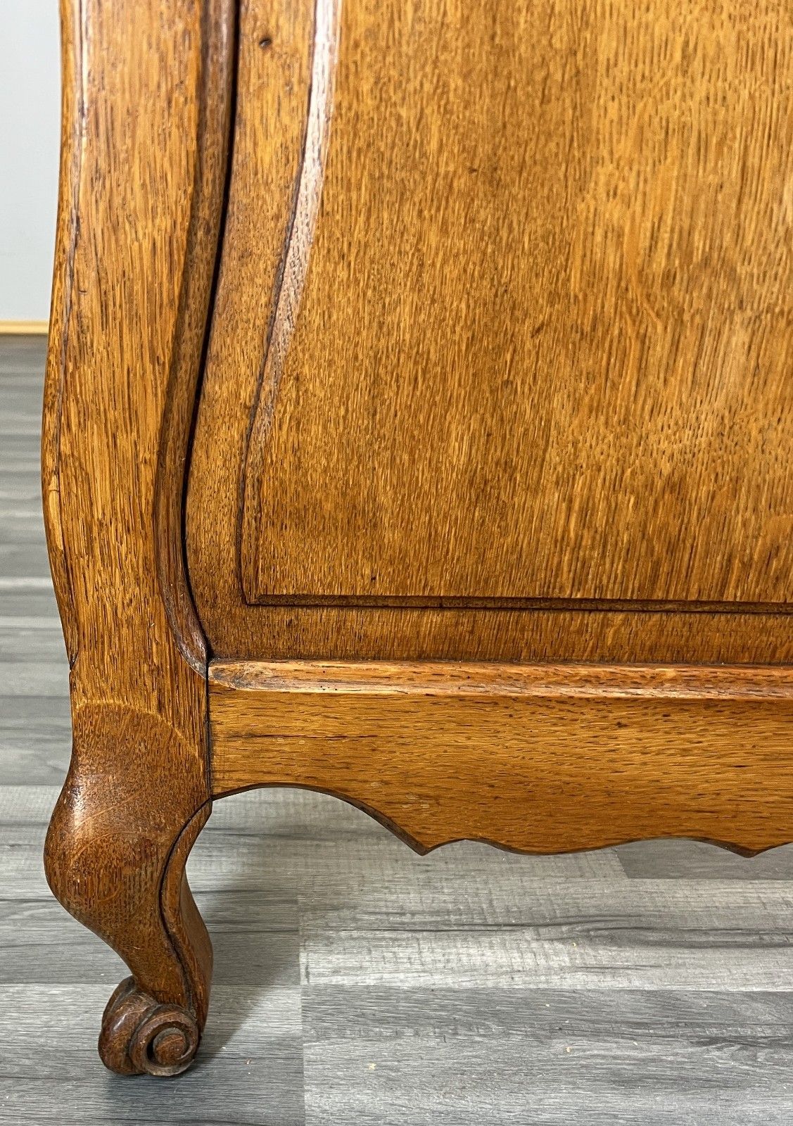 Bed Vintage French Louis XVI Double Bed Frame Oak Carved Headboard Lot 4704 photo vintage