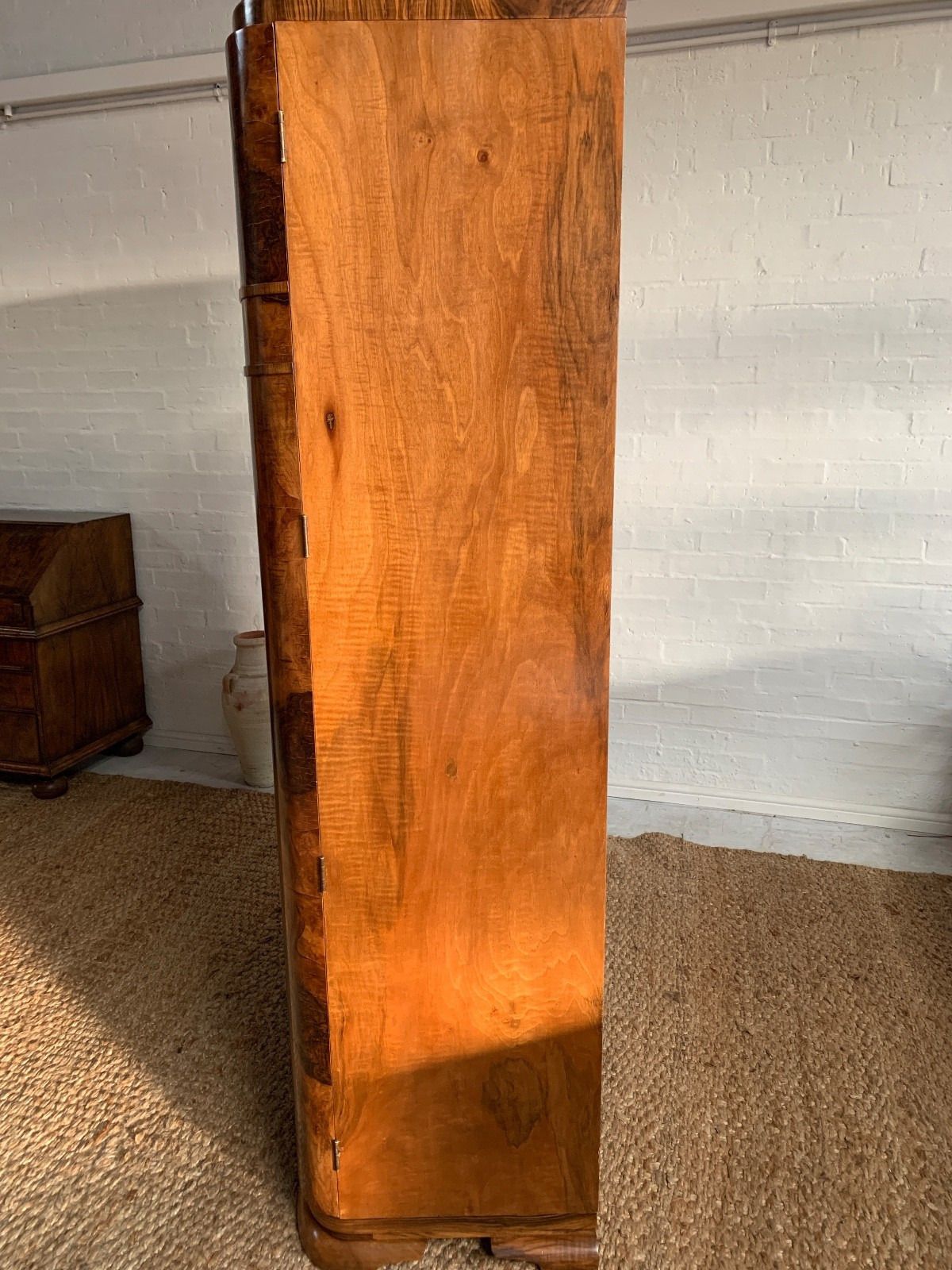 Furniture Art Deco Double Wardrobe – Burr Walnut Veneer photo