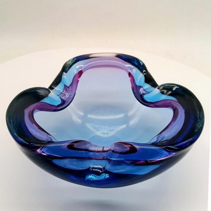1960s Big Ashtray Or Catch All In Murano Glass By Flavio Poli For Seguso. 16cm. Made In Italy. photo Home Decor
