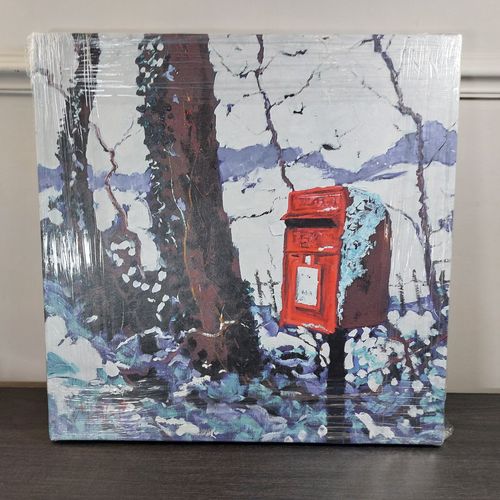 Timmy Mallett Snowy Post Box Canvas Print Signed Limited Edition 81/195 photo furniture