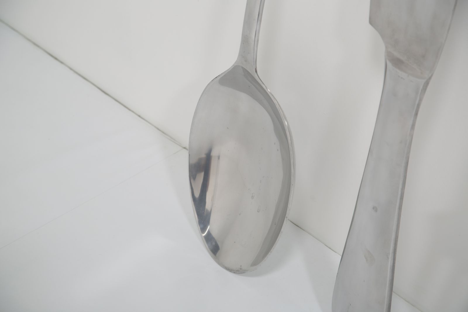 Monumental Aluminum Novelty Cutlery Wall Sculptures By Curtis Jere, 1960/70s. photo for sale