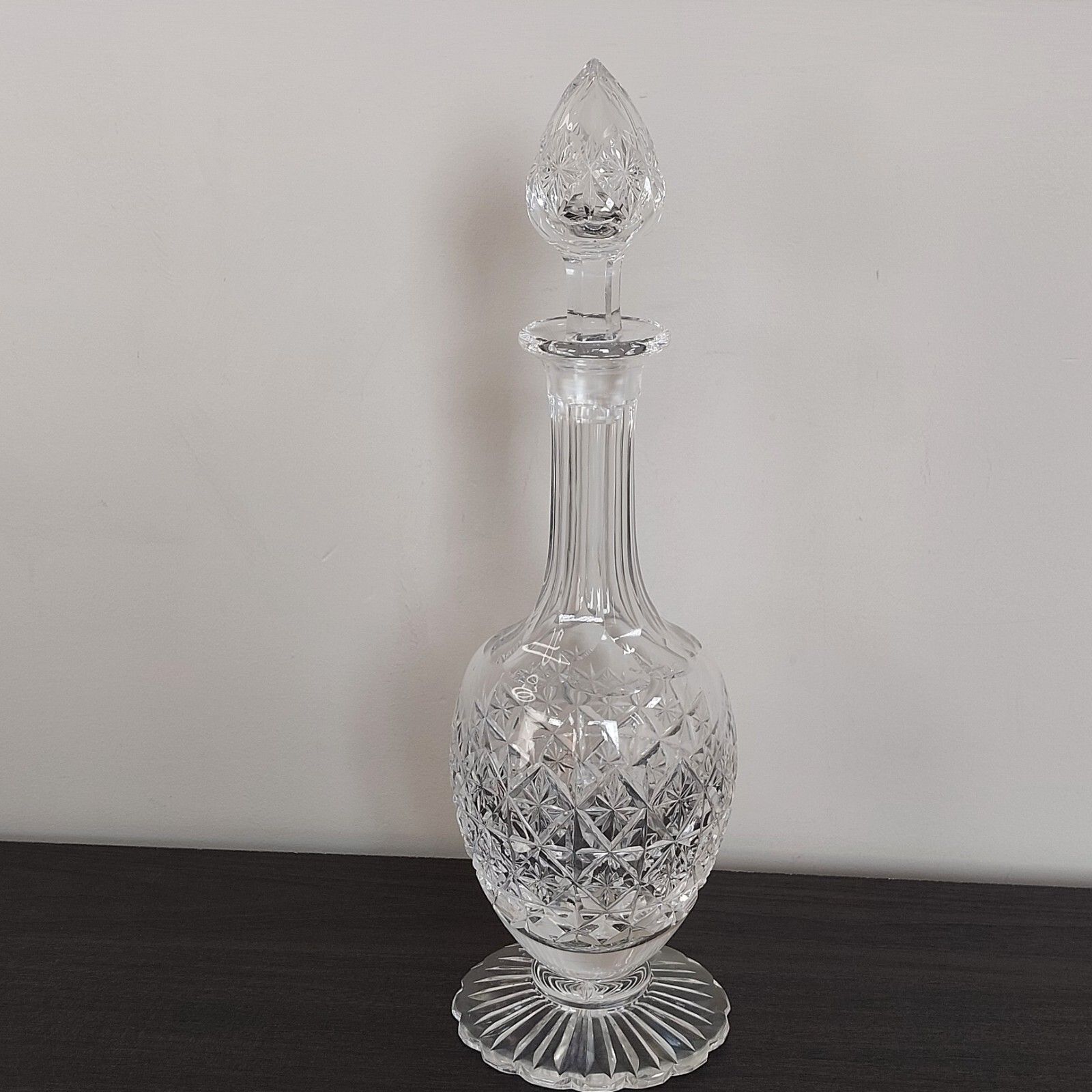 Stuart Crystal Footed Wine Decanter In The Connaught Pattern photo buy