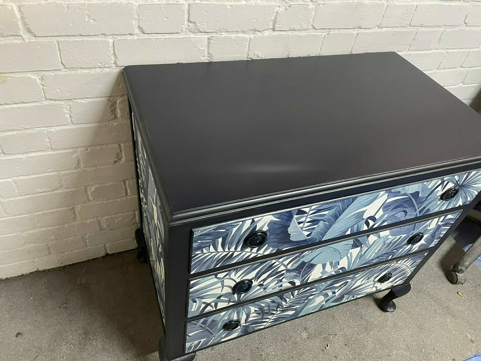 Queen Ann Decoupage Chest Of Drawers   Professional Spray Painted Finish photo Furniture