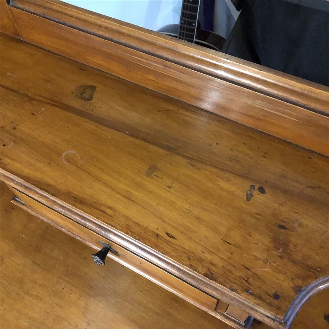 photo buy Antique Satinwood Dressing Chest Of Drawers With Mirrored Top 1910s