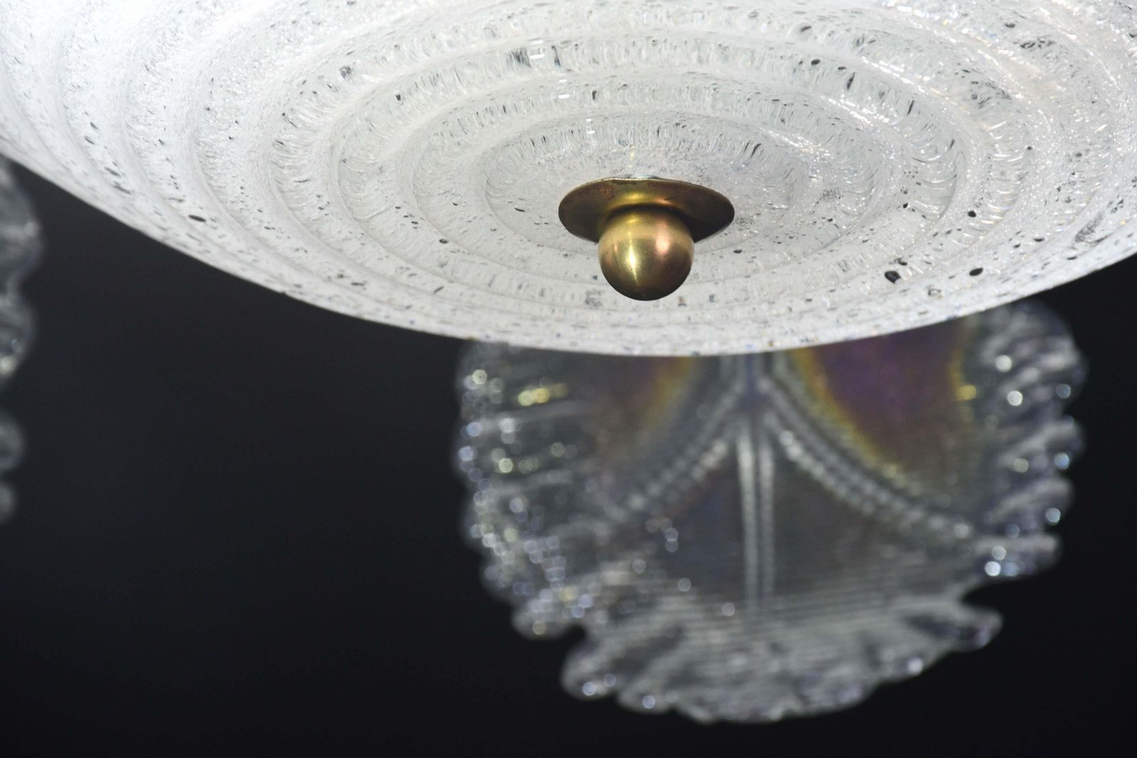 Luxury Barovier & Toso Chandelier, Murano Pulegoso Glass, 1950s photo vinterior