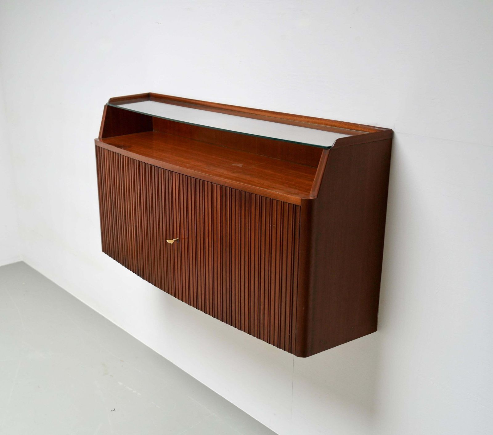 Wall Mounted Credenza By Paolo Buffa For Serafino Arrighi, Italy, 1950's photo furniture