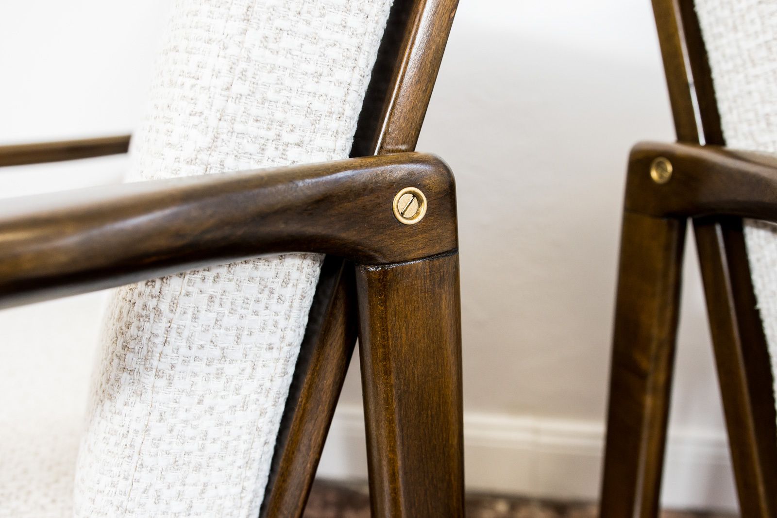 photo for sale Mid Century Modern Armchairs By Zenon Bączyk, 1960's, Set Of 2