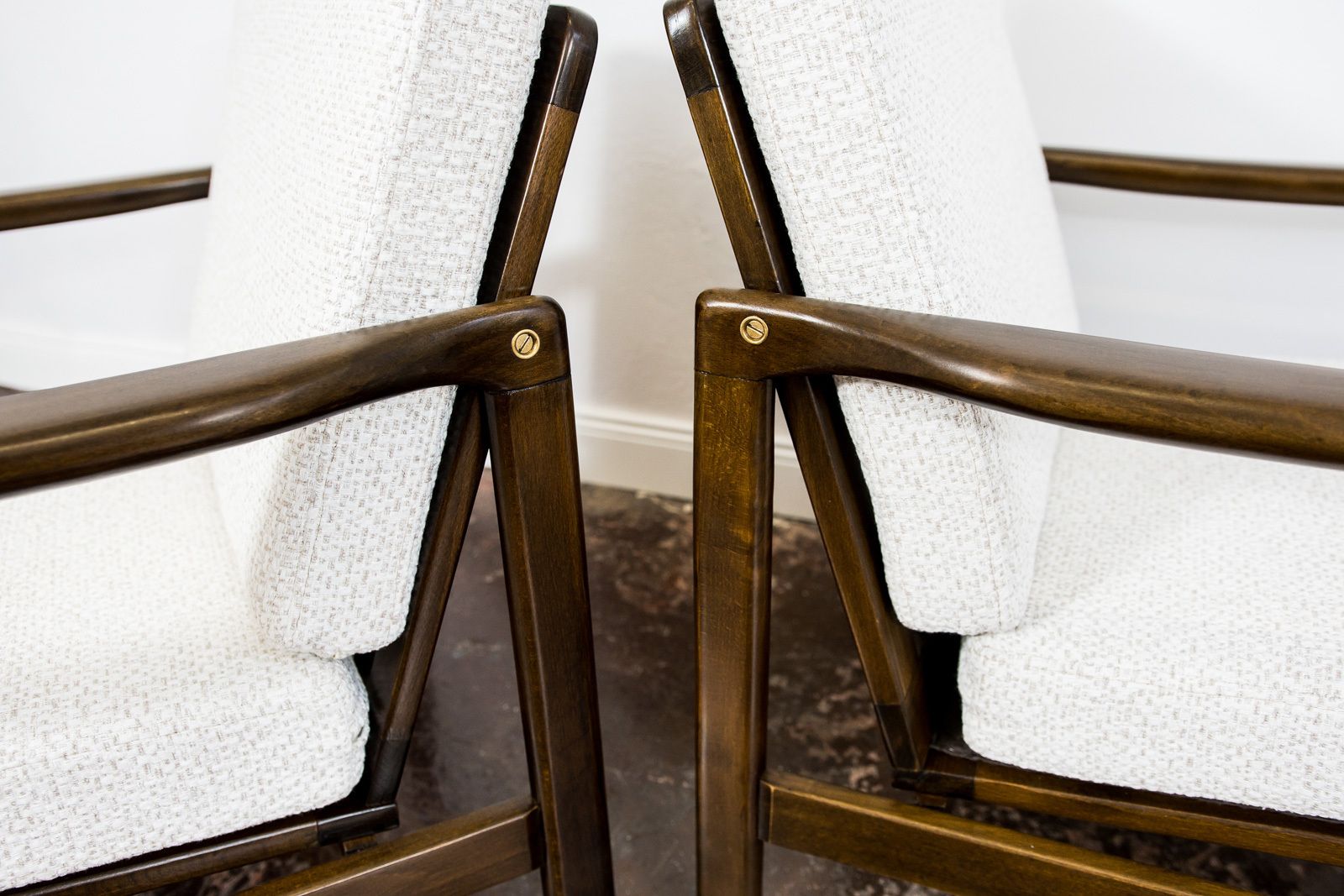 Furniture Mid Century Modern Armchairs By Zenon Bączyk, 1960's, Set Of 2 photo