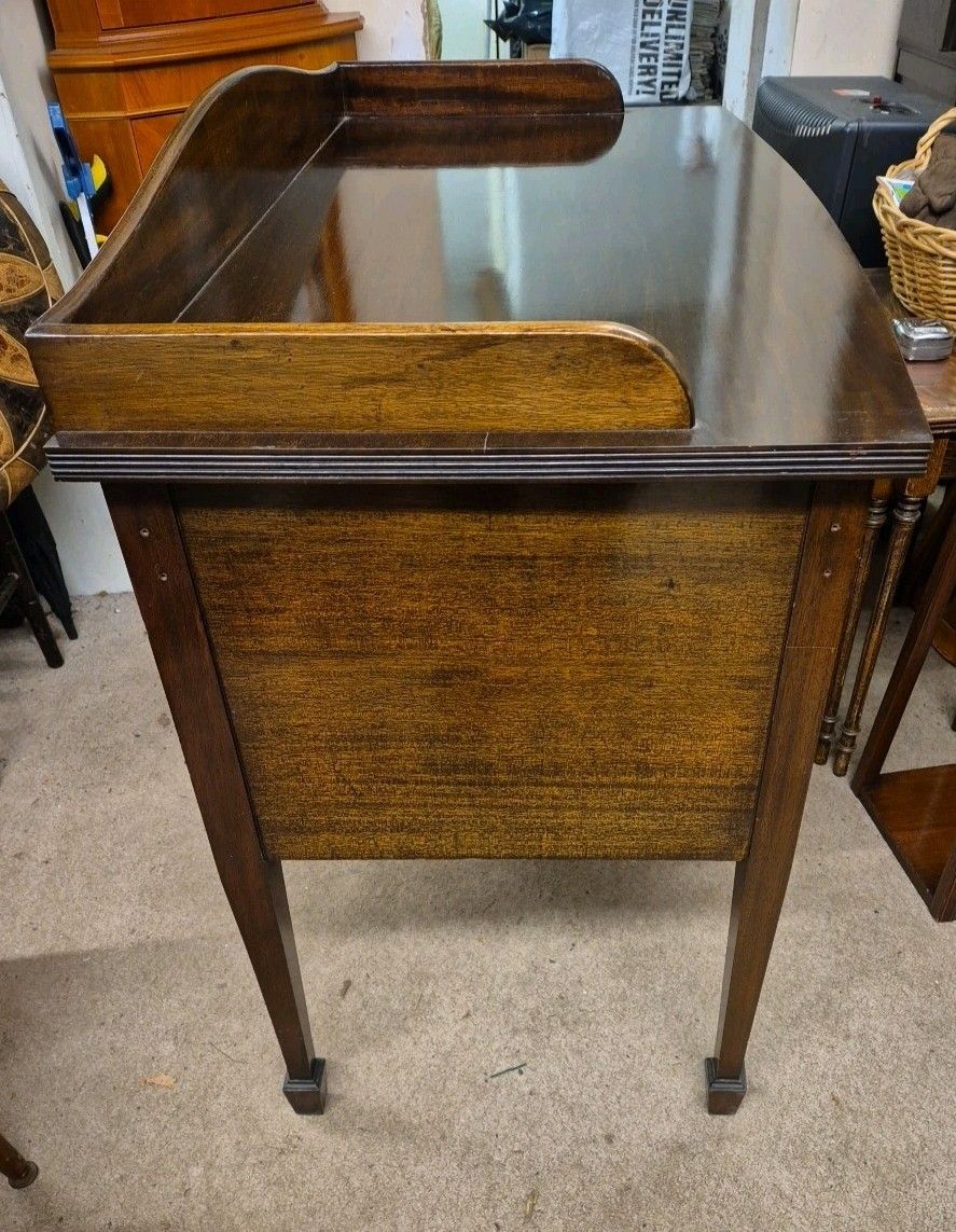 photo for sale Edwardian Mahogany Sideboard With Double Door Cupboard By Waring & Glllow
