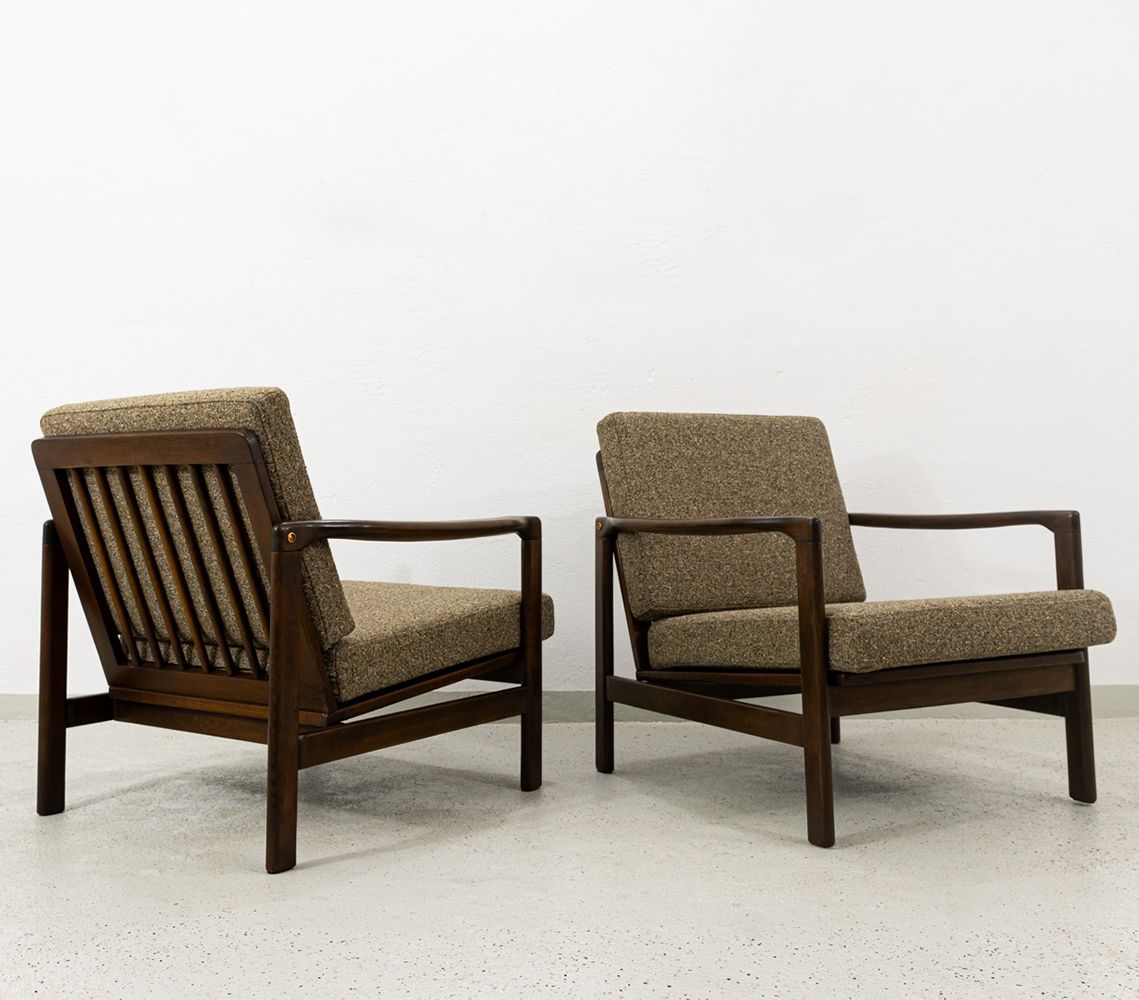 Mid Century Armchairs By Zenon Bączyk, 1960's, Set Of 2