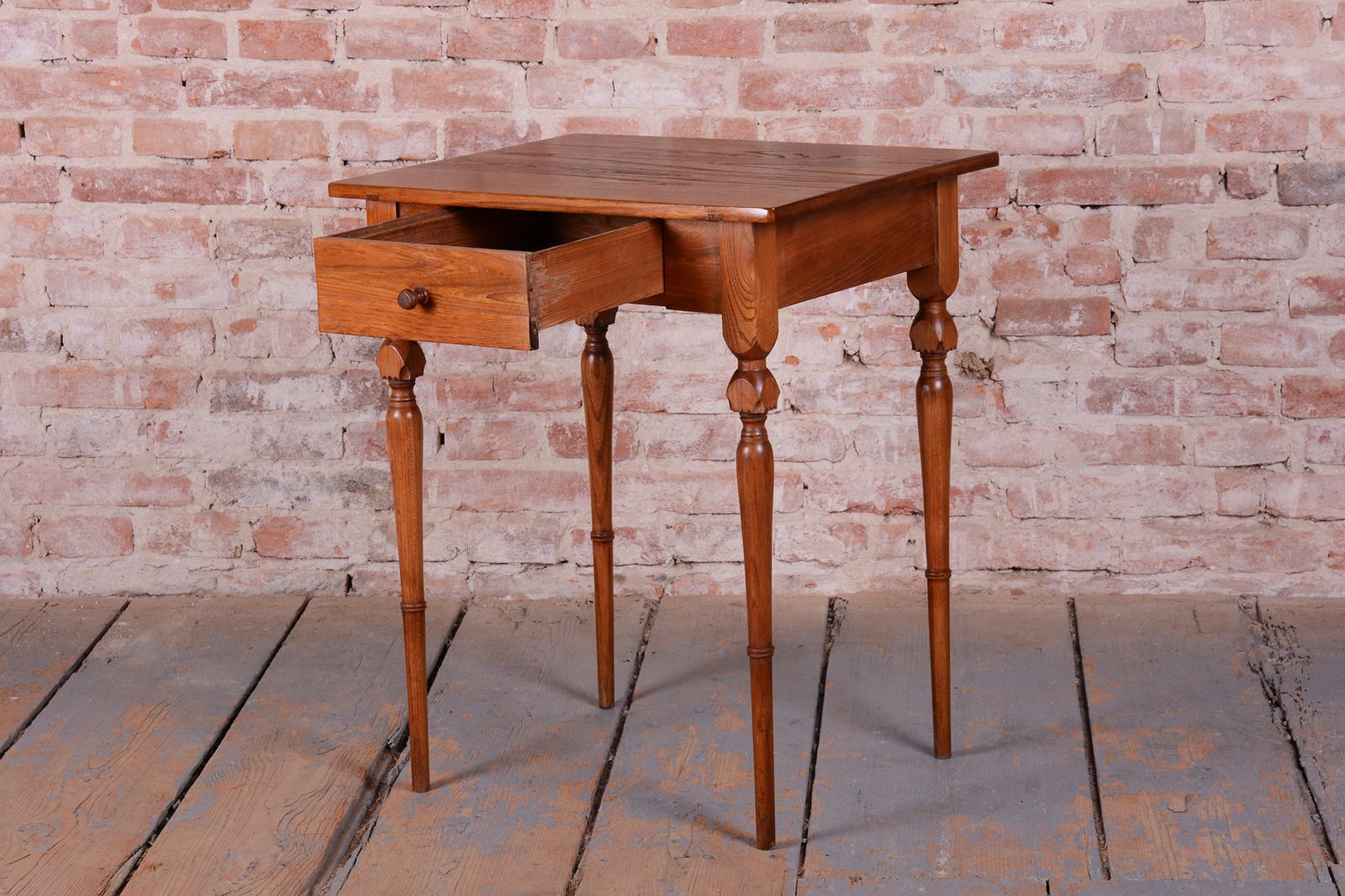 Restored Biedermeier Side Table, Ash, Elm, Revived Polish, Czech, 1810s photo Furniture