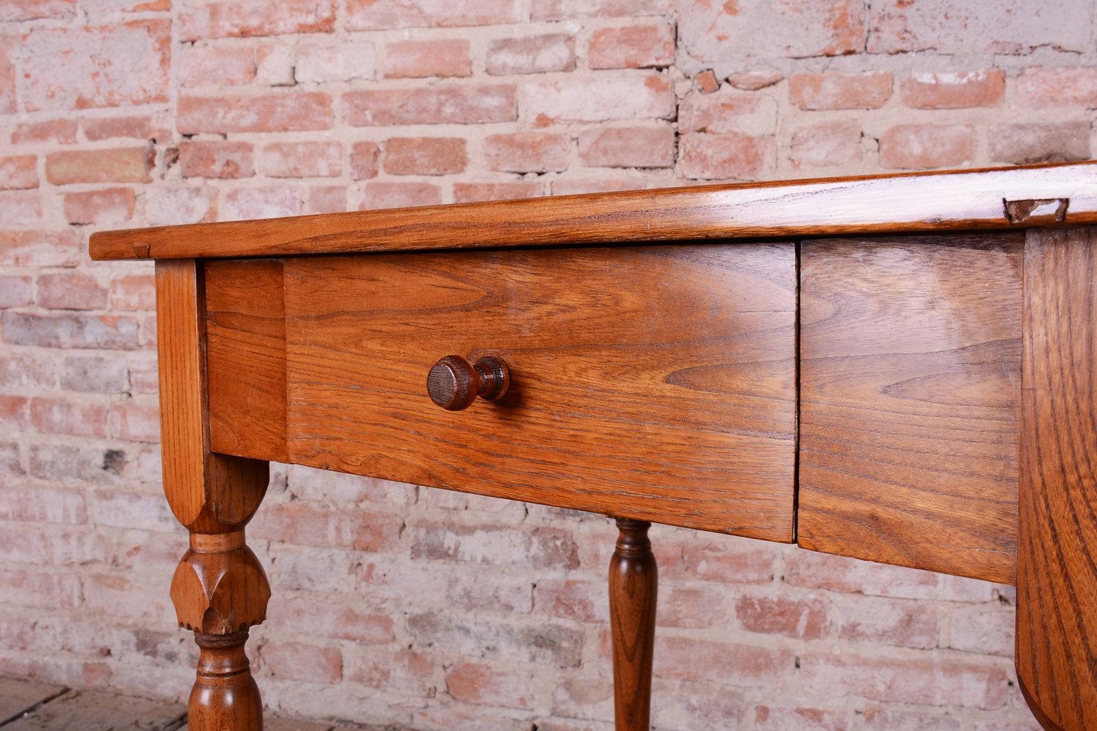 Restored Biedermeier Side Table, Ash, Elm, Revived Polish, Czech, 1810s photo vinterior