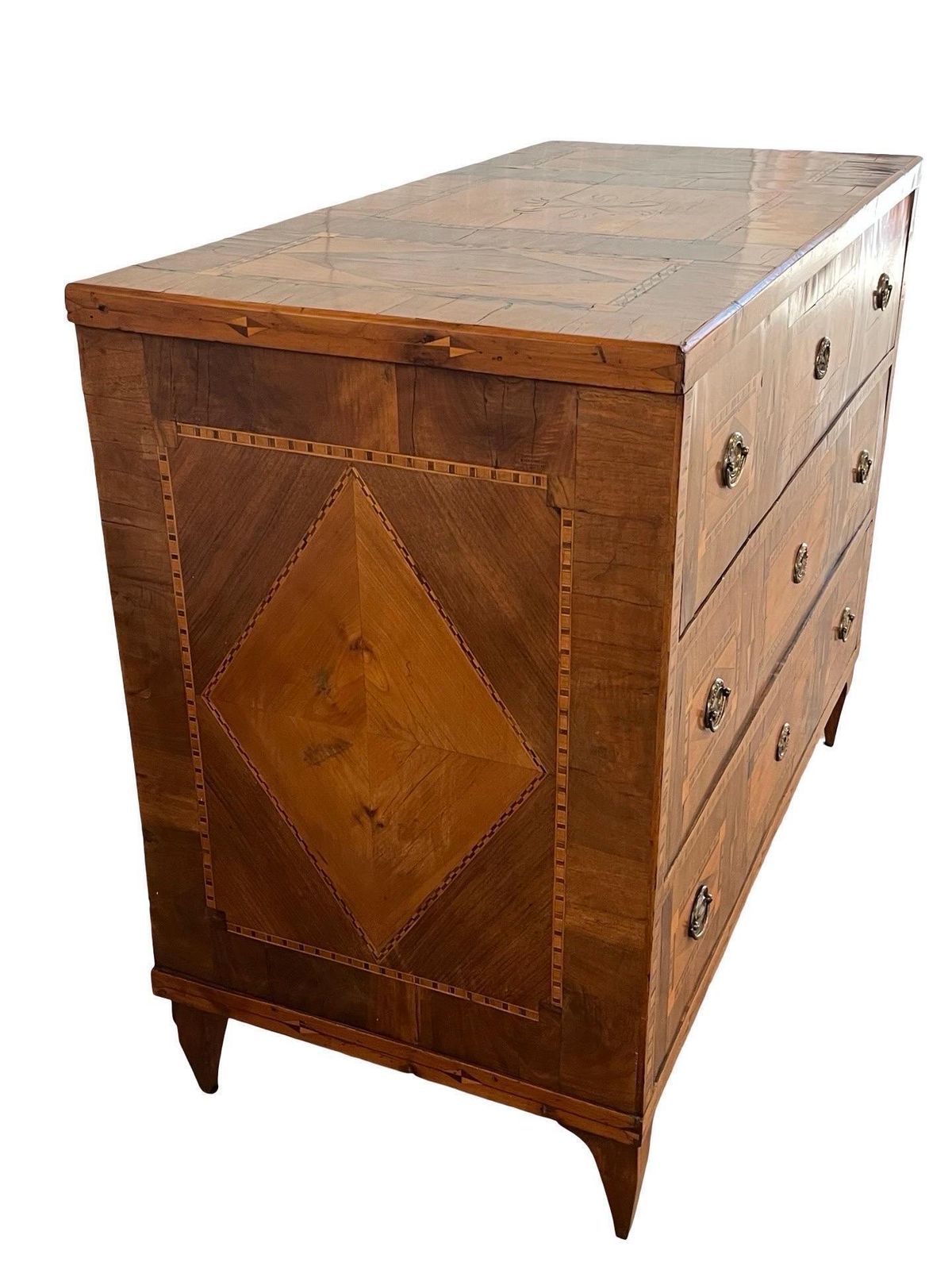 18th Century Walnut Austrian Chest Of Drawers With Fruitwood Inlay photo 4865.0