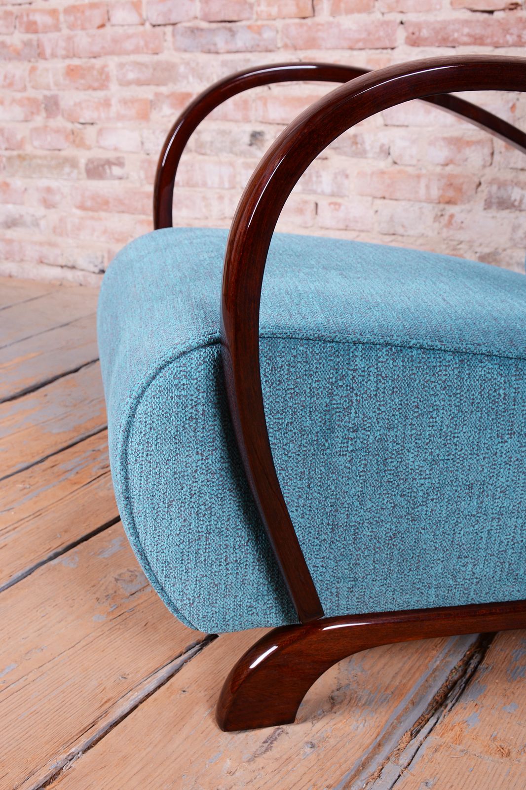 Furniture Restored Art Deco Armchair, By J. Halabala For Up Zavody, Walnut, Czech, 1930s photo