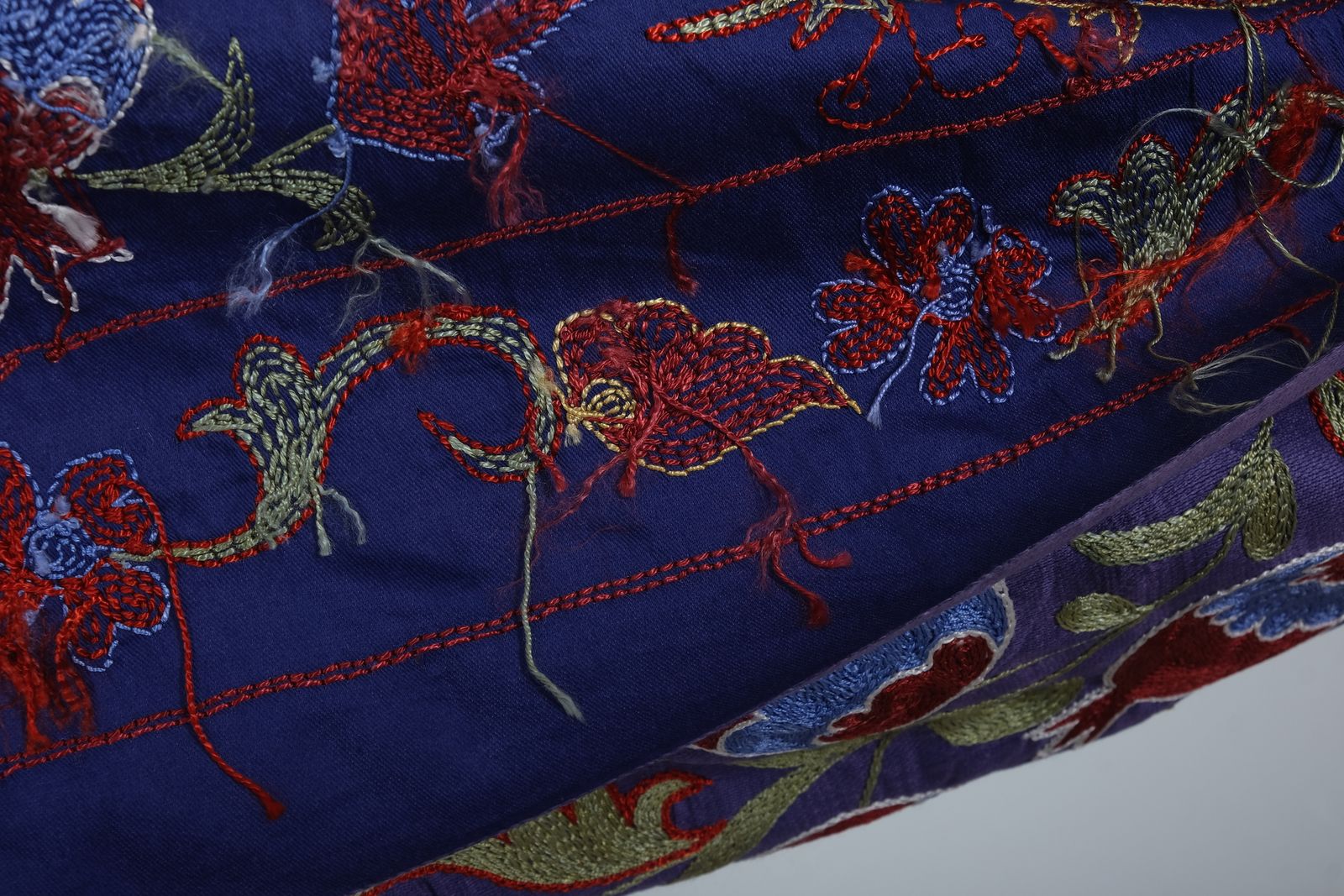 Traditional Uzbek Suzani Fabric   Silk Uzbek Wall Decor   Suzani And Bed Cover 102 X 189 photo vintage