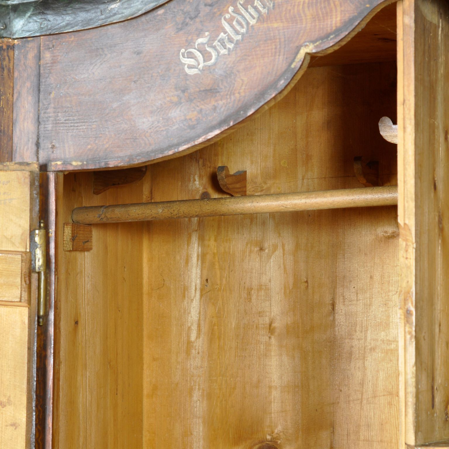 German Folk Art Wedding Chest, 1842 photo vintage