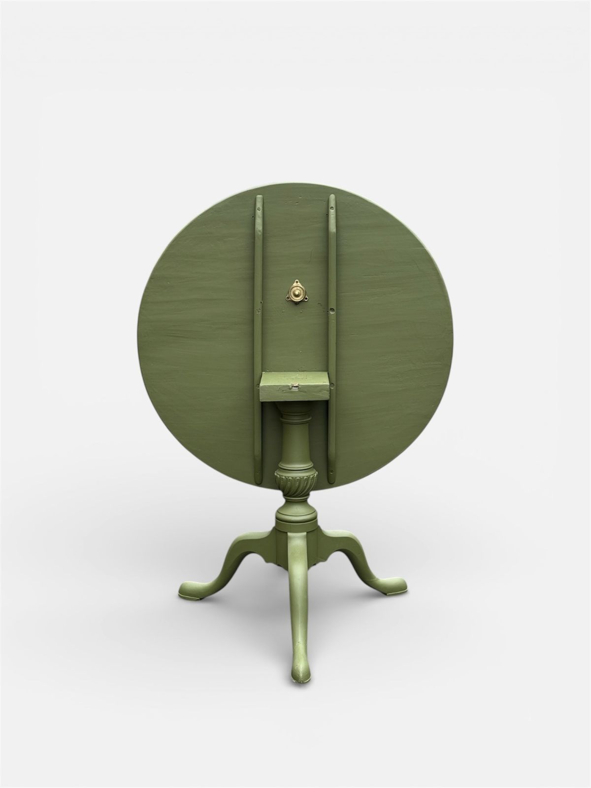 A Green Hand Painted Georgian Mahogany Tilt Top Tripod Table photo 139.0