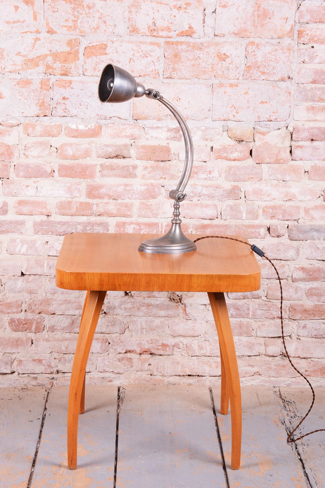 Lighting Restored Art Deco Table Lamp, Chrome Plated Steel, France, 1920s photo