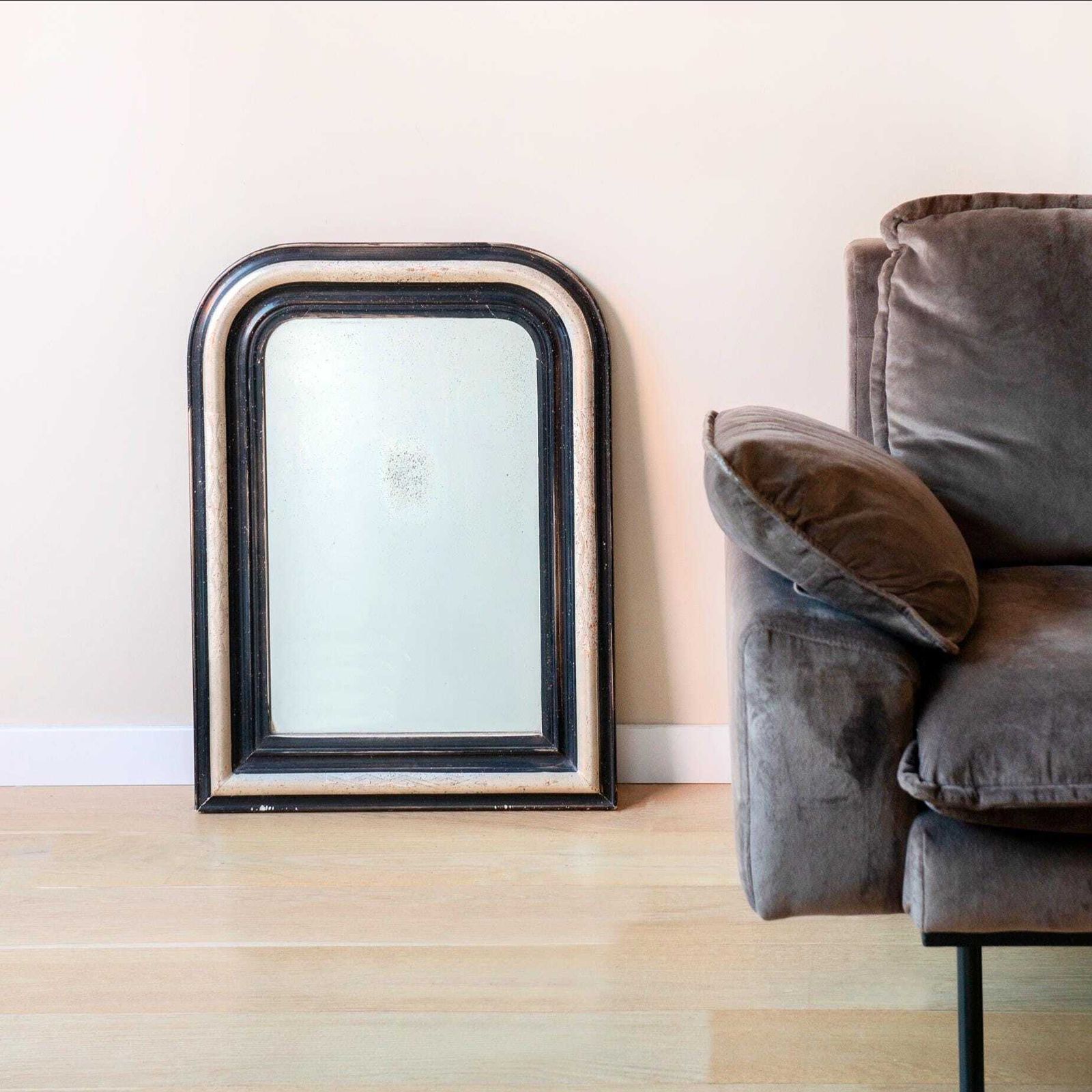 Large Antique Arch Mirror   French Louis Philippe Mirror, 19th Century