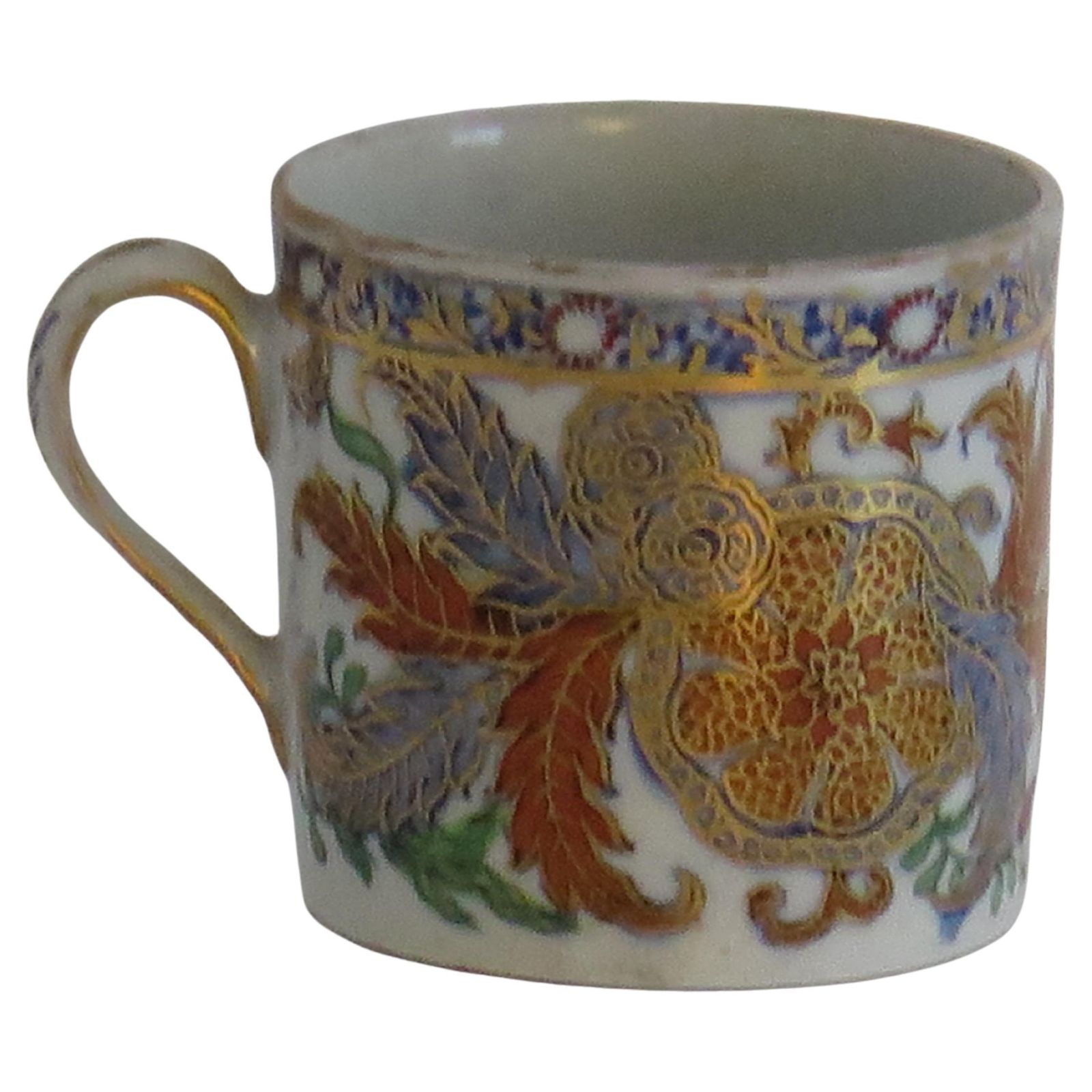 Fine New Hall Porcelain Coffee Can Hand Painted Pattern 490, Georgian Circa 1805 photo furniture