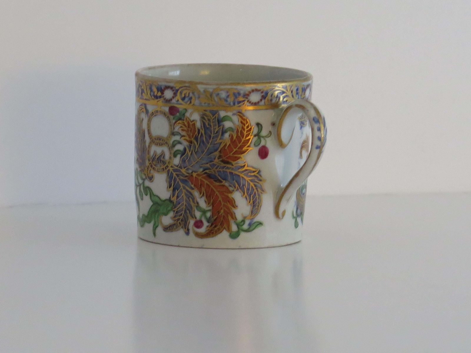 photo for sale Fine New Hall Porcelain Coffee Can Hand Painted Pattern 490, Georgian Circa 1805