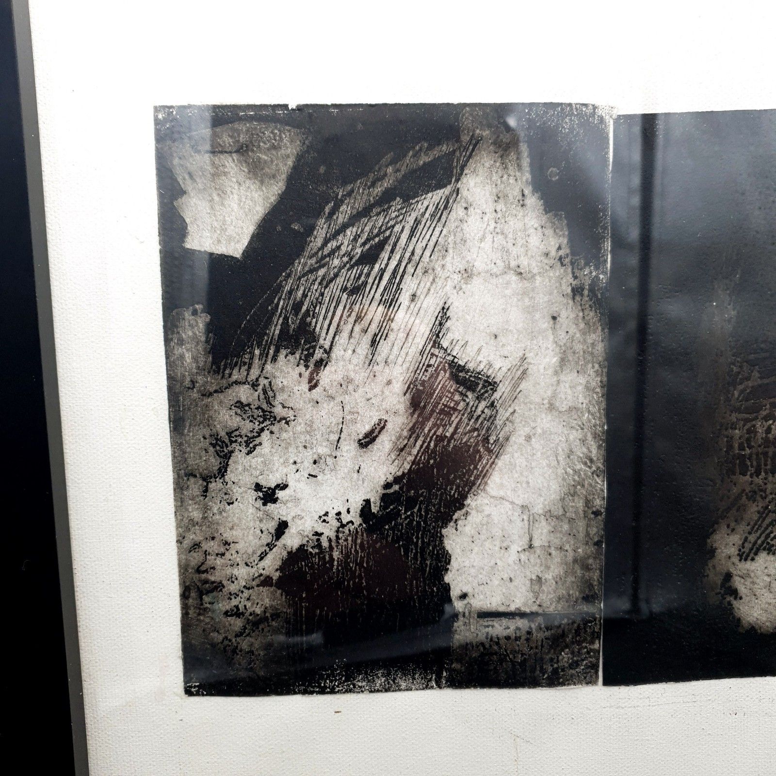 Val Bestwick Etchings Mounted On Canvas 2019 'Trio' Black & White Rare L54xh44cm photo furniture
