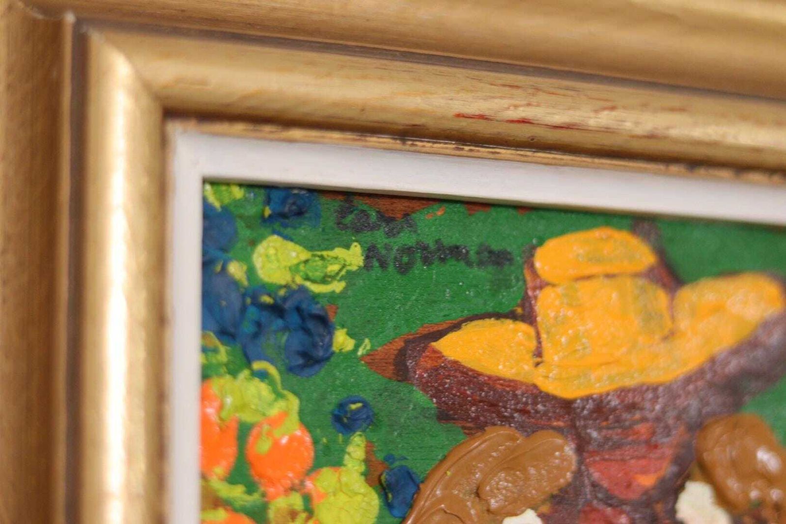 photo furniture Original Swedish Oil On Panel – “Mexican Women” By Lars Norrman – Vintage & Framed  38 × 26 Cm (15" × 10.2")