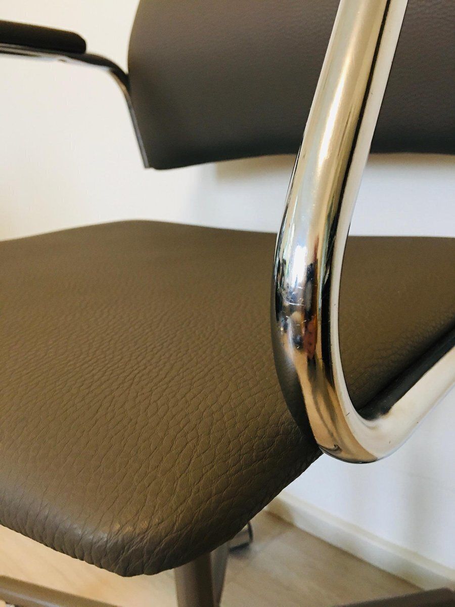 Vintage  Grey Office Chair By Kovona K 380, Czekoslovakia 1970s photo for sale