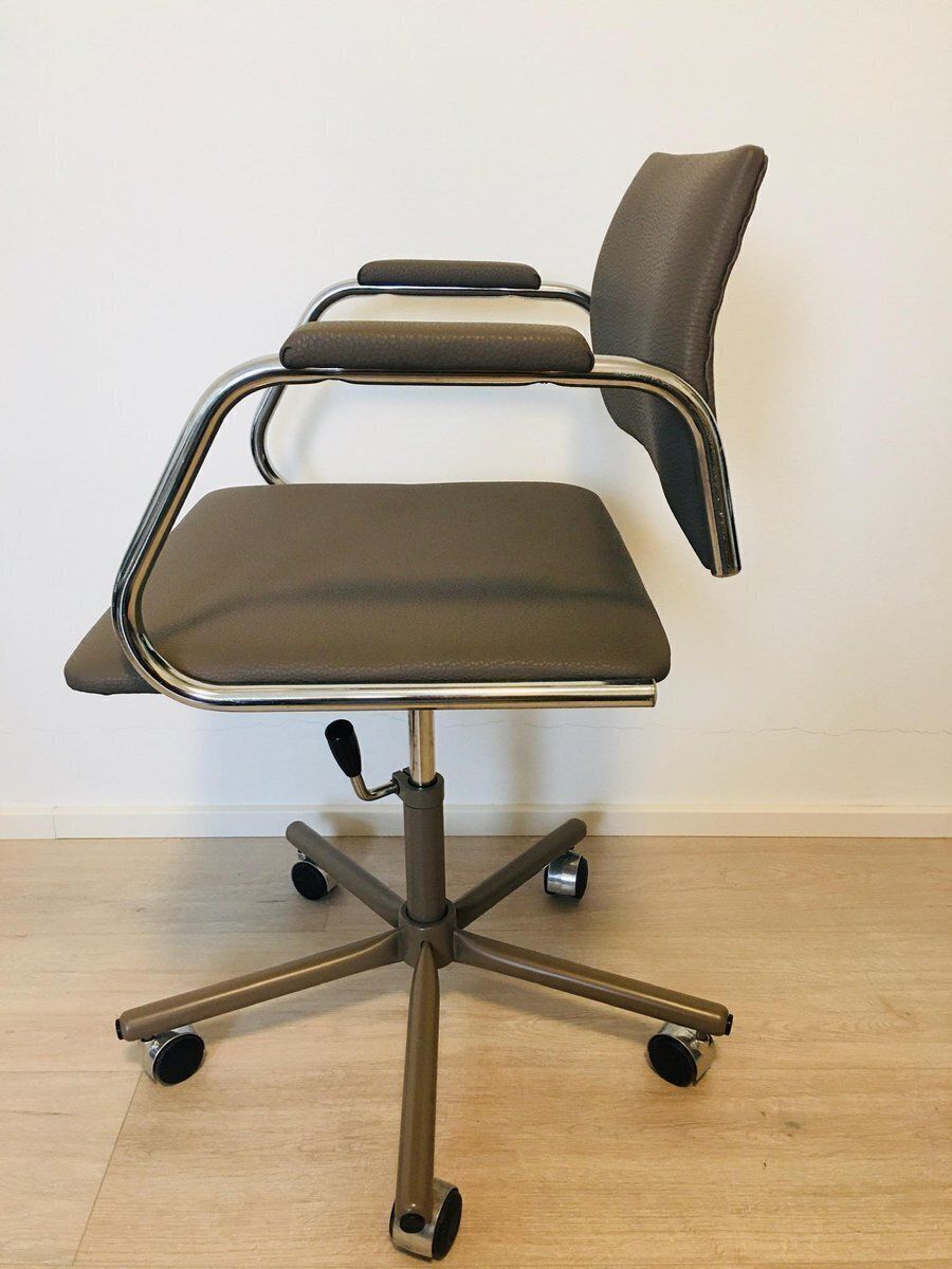 Vintage  Grey Office Chair By Kovona K 380, Czekoslovakia 1970s photo vintage