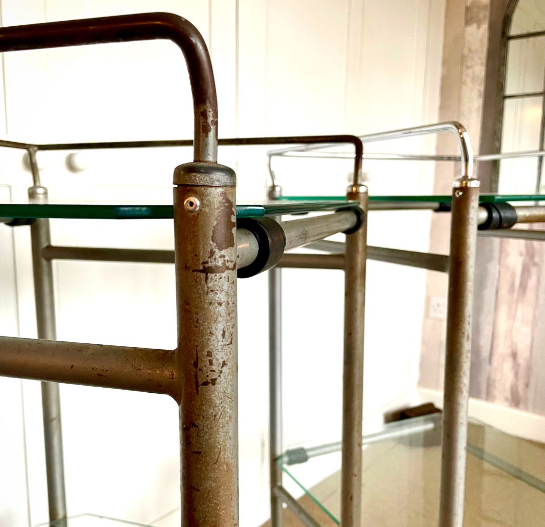 Vintage Metal Framed Medical Trolley photo furniture