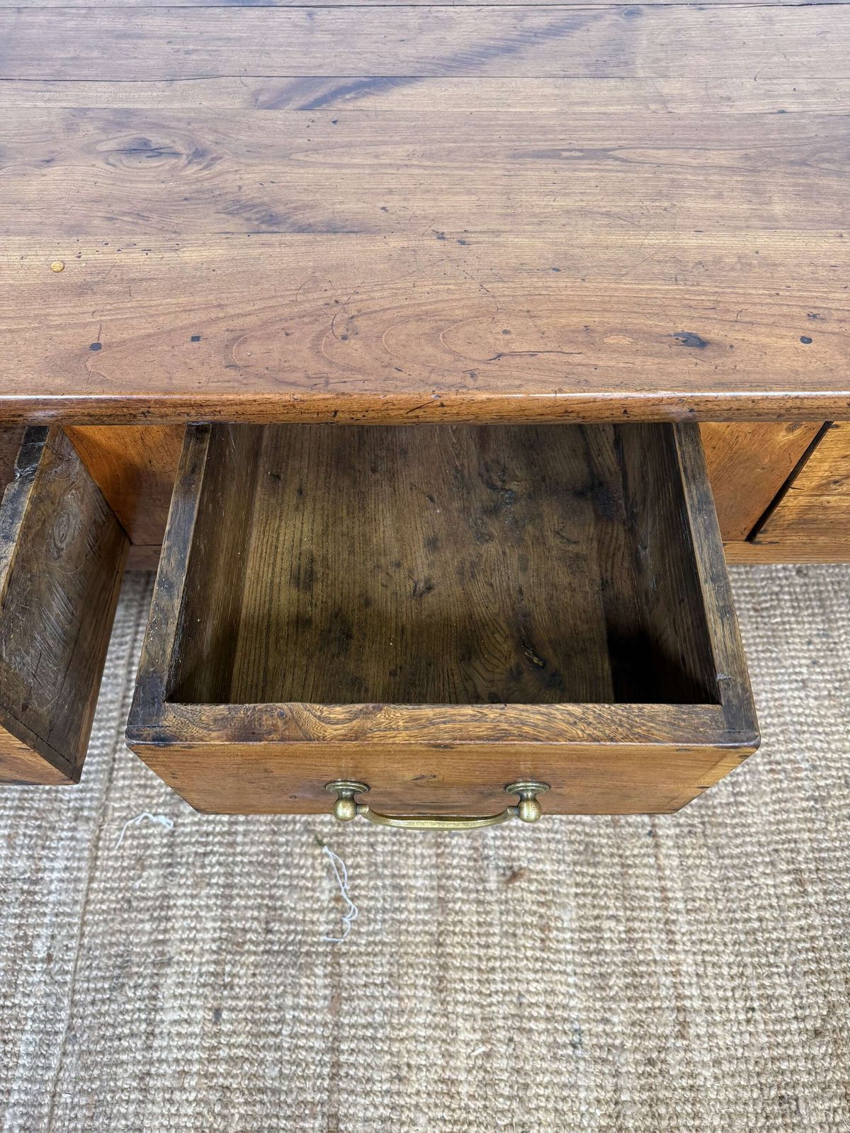 Cherrywood And Ash 3 Drawer Dresser Base / Server photo vintage