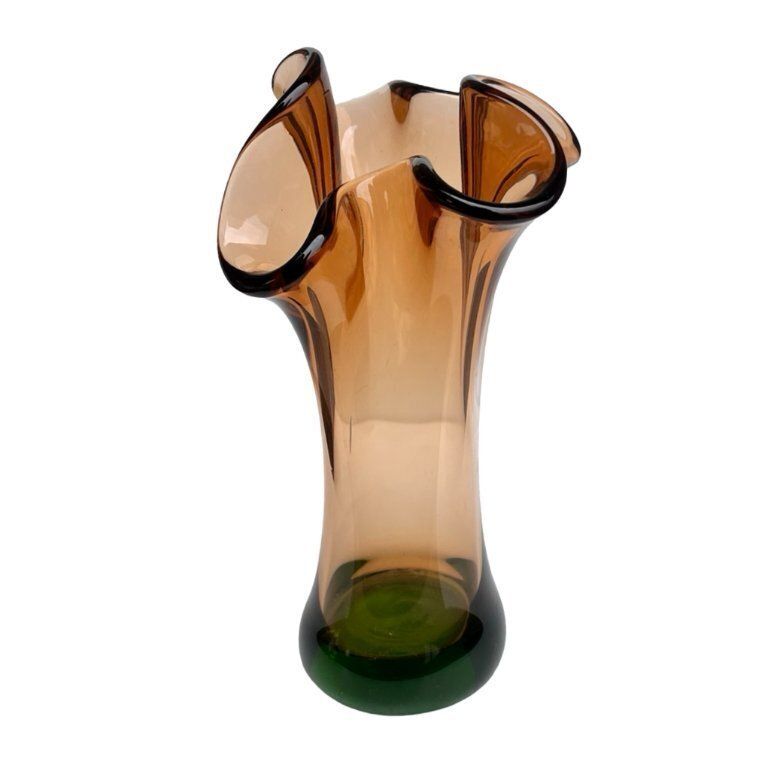 Hana Machovská Vase, Borocrystal Nový Bor, Czechoslovakia, 1970s, Art Glass photo vintage