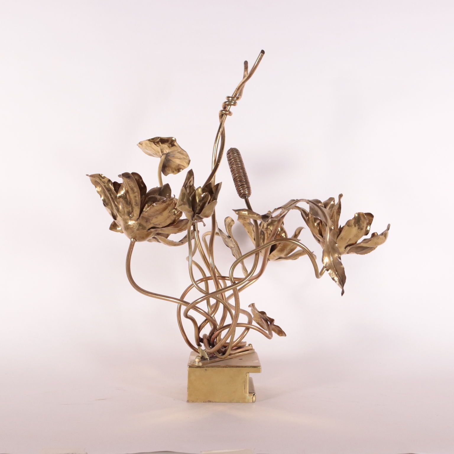 2620.0 Pair Of Sculptures Maison Jensen Style Brass France 1970s photo