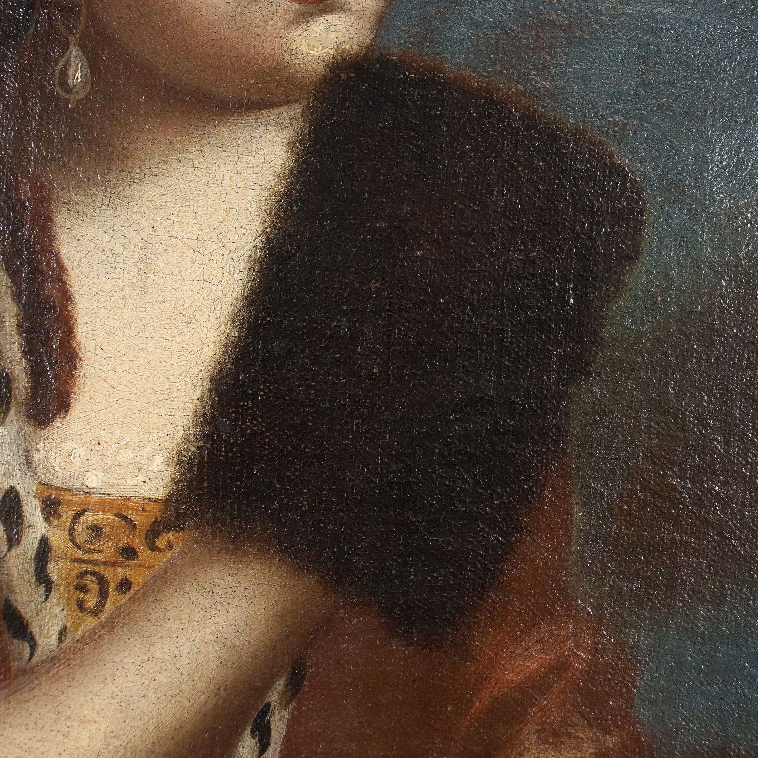 Female Portrait Oil On Canvas Italy XVIII Century photo vinterior