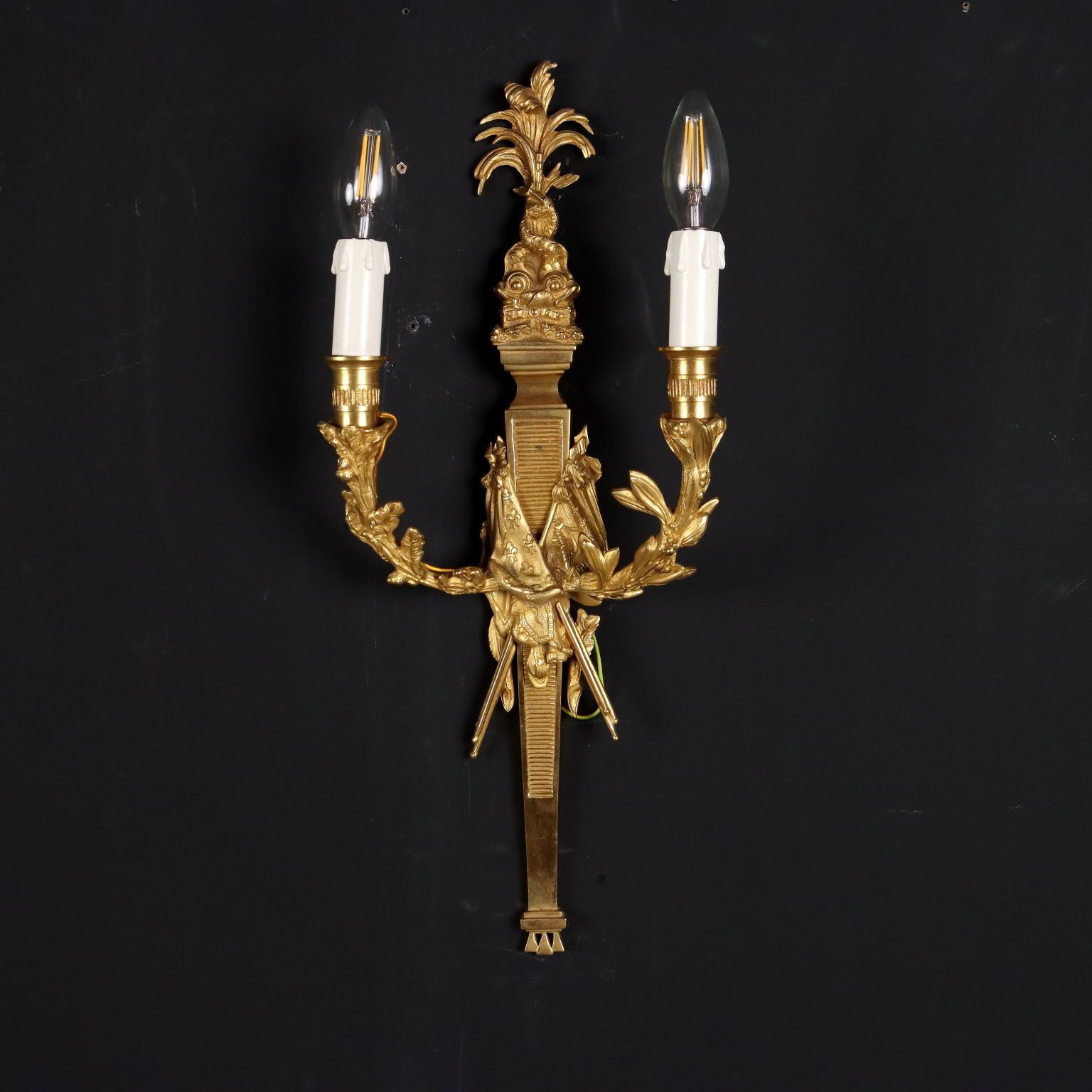 Pair Of Wall Lamps Neoclassical Style XX Century Chandeliers photo Lighting