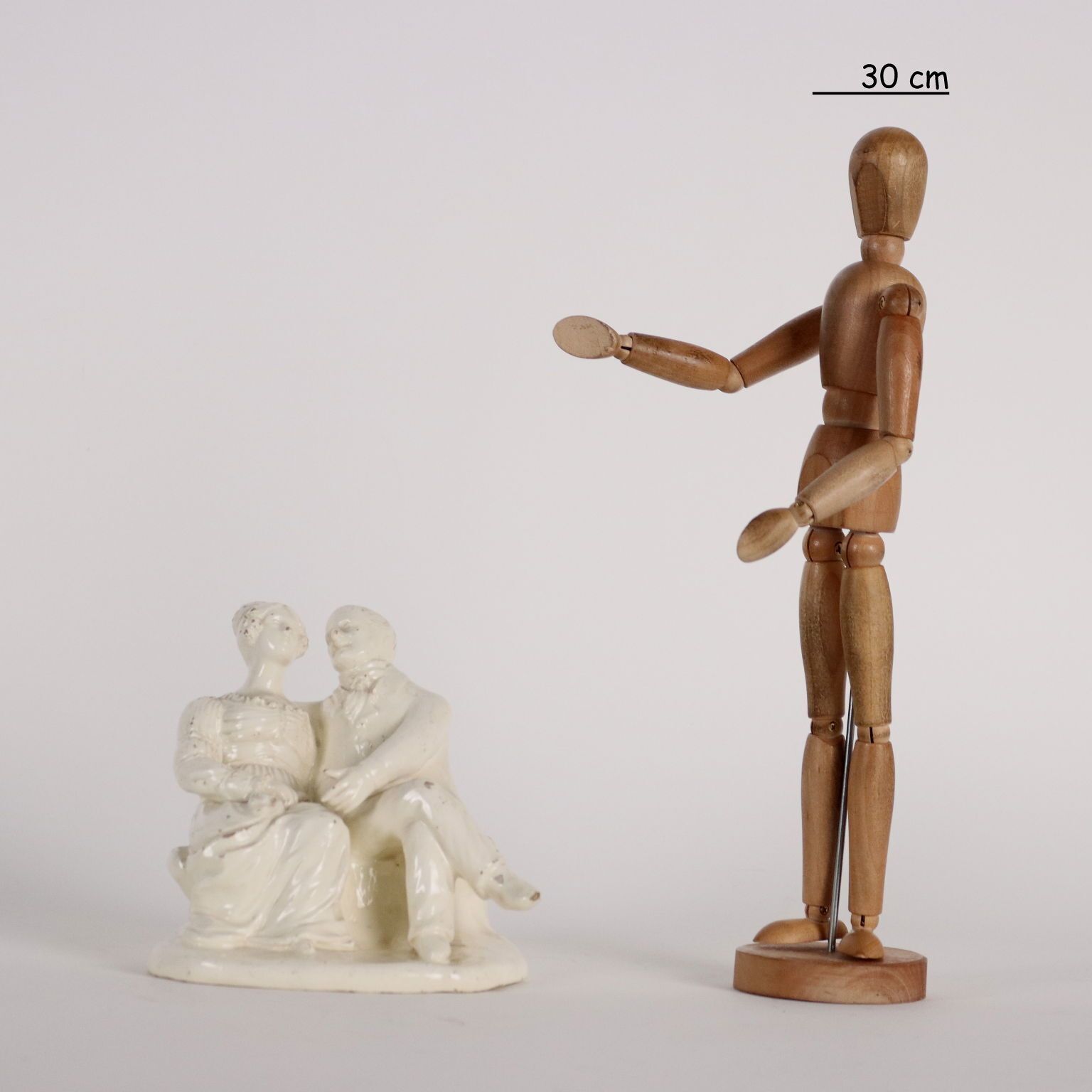 Ancient Sculpture Gallant Couple Venetian Manufacture '800 photo furniture