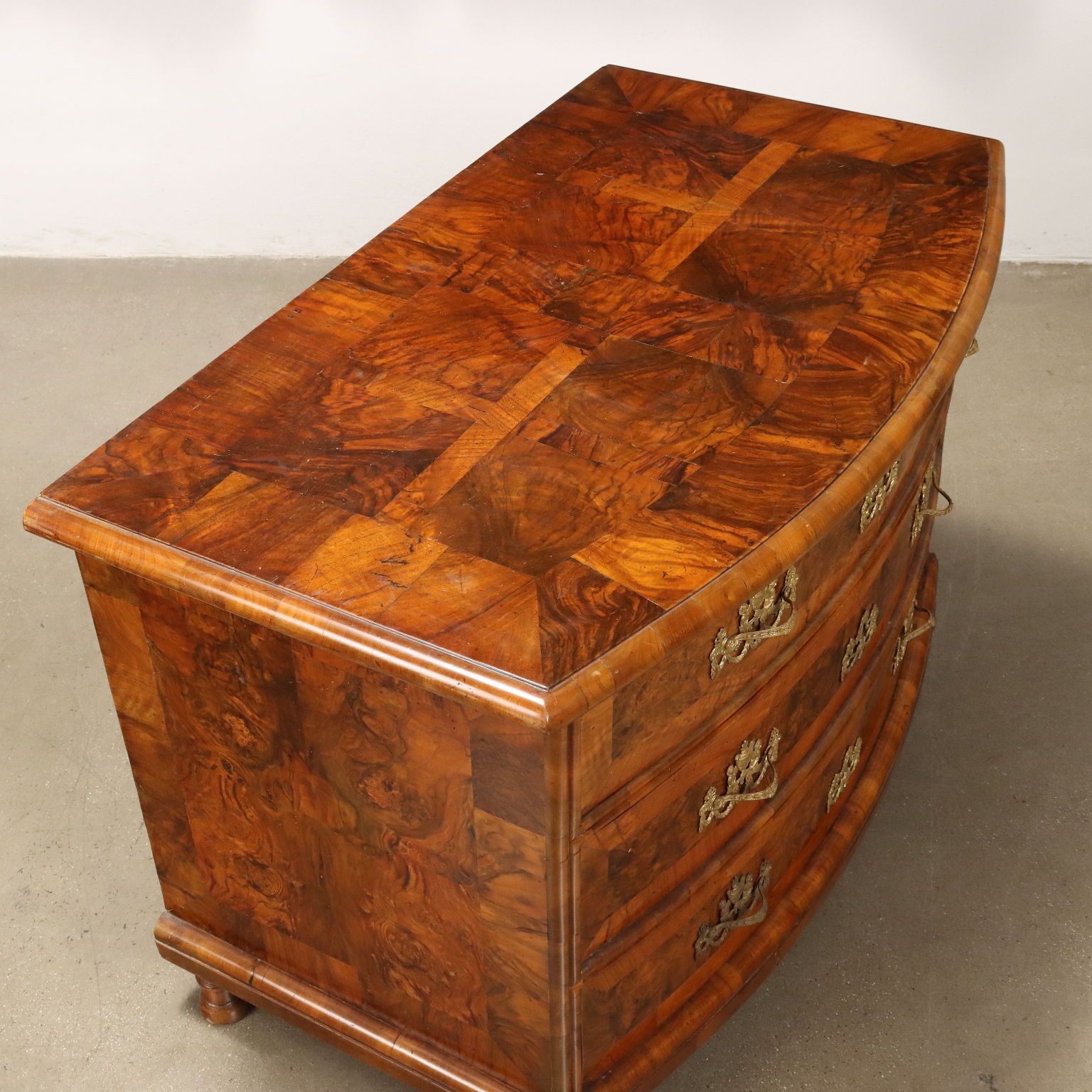 photo for sale Antique Demi Lune Chest Of Drawers Walnut Netherlands XVIII Century