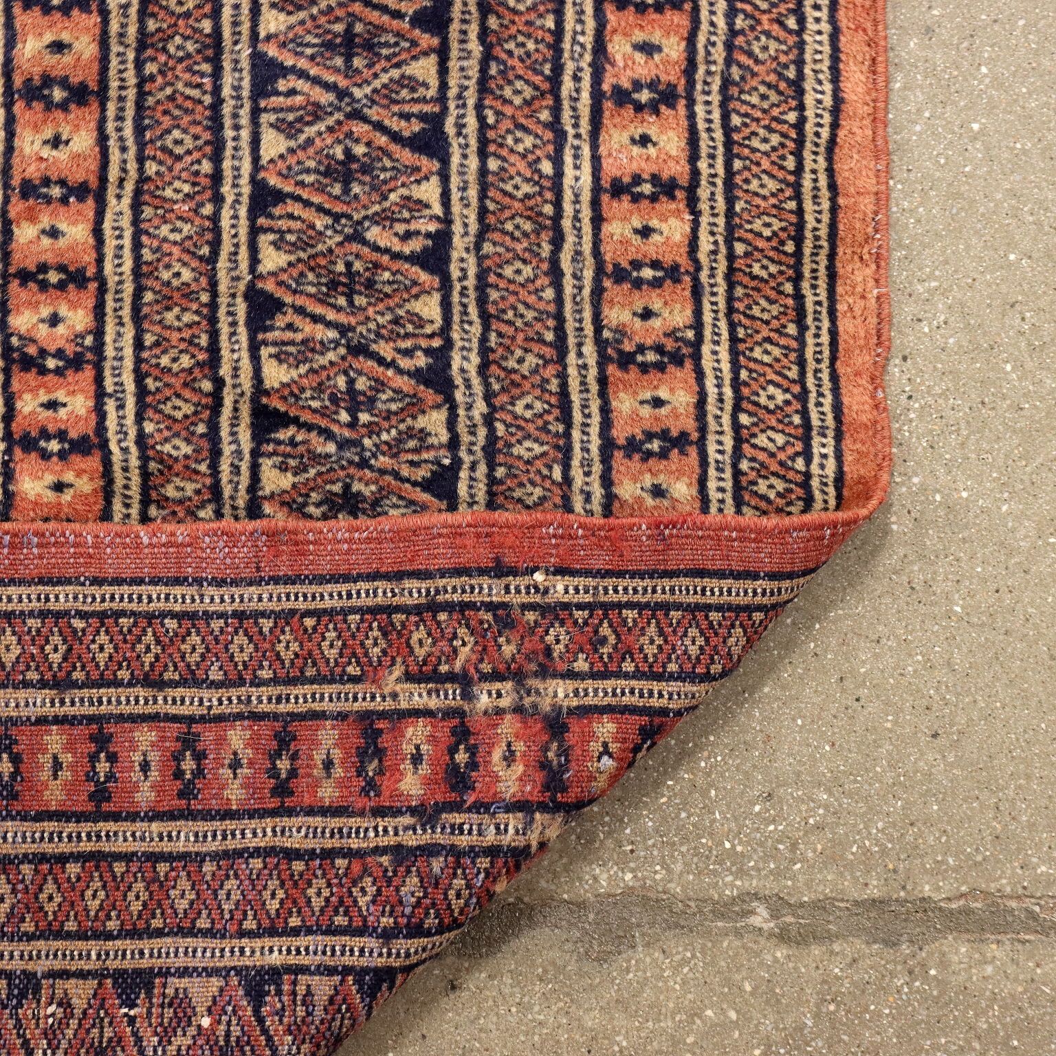 Antique Bukhara Carpet Cotton Wool Thin Knot Pakistan 71 X 48 In photo buy