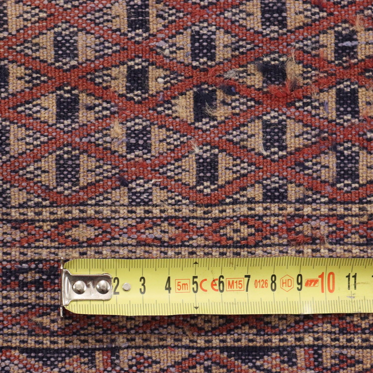 photo for sale Antique Bukhara Carpet Cotton Wool Thin Knot Pakistan 71 X 48 In