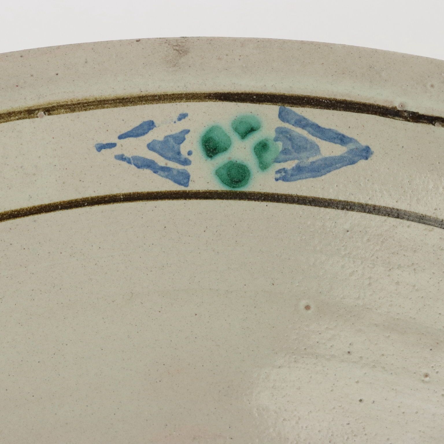 Antique Basin Majolica Geometric Decorations Italy XIX Century photo 200.0