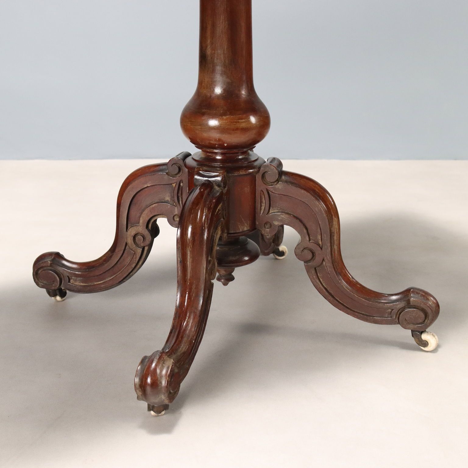 photo furniture Antique Game Table Louis Philippe Carved Mahogany XIX Century