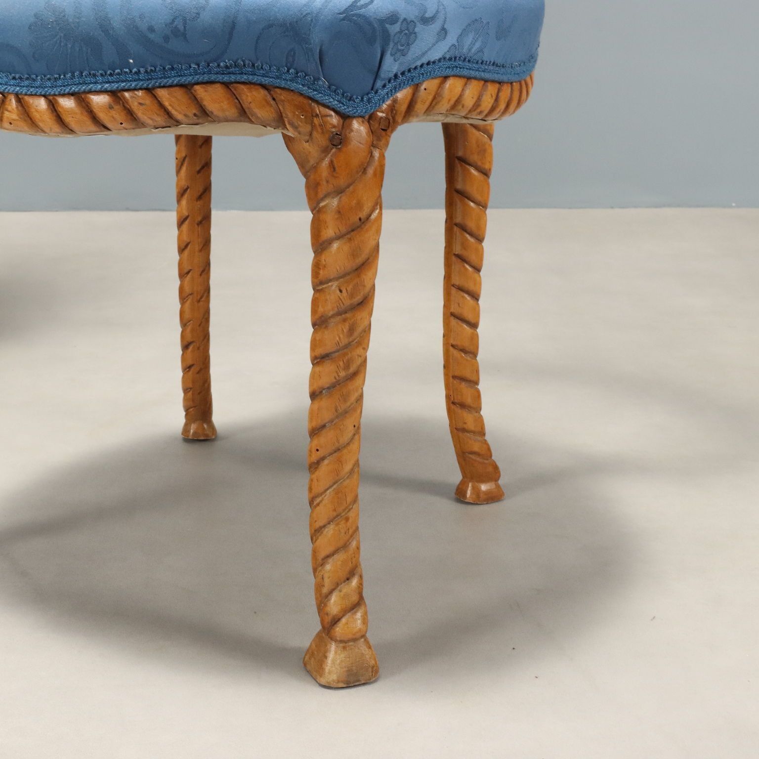Antique Chairs Carved Beech Padded Seat Italy XIX Century photo 520.0