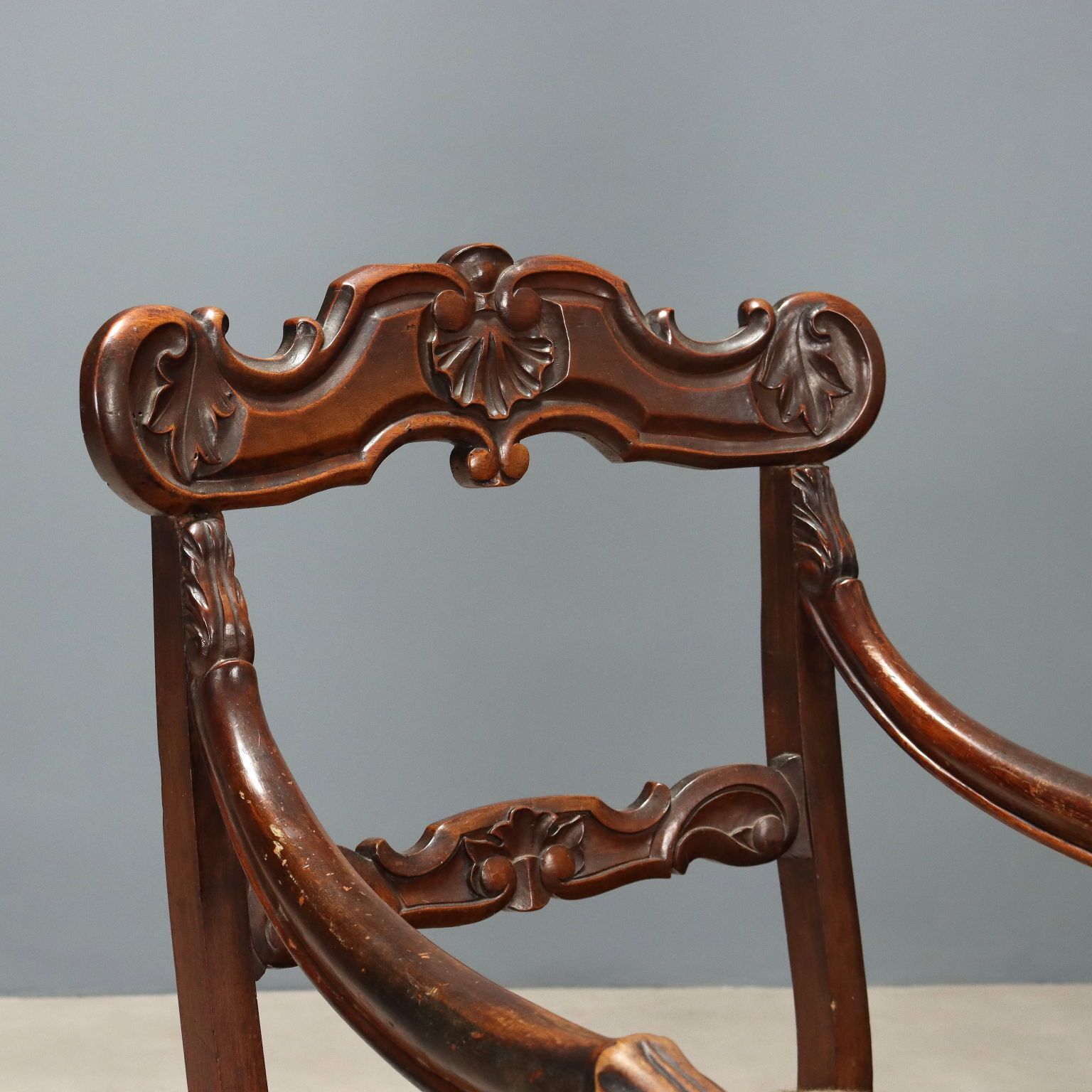 Poltrona Luigi Filippo In Noce photo for sale