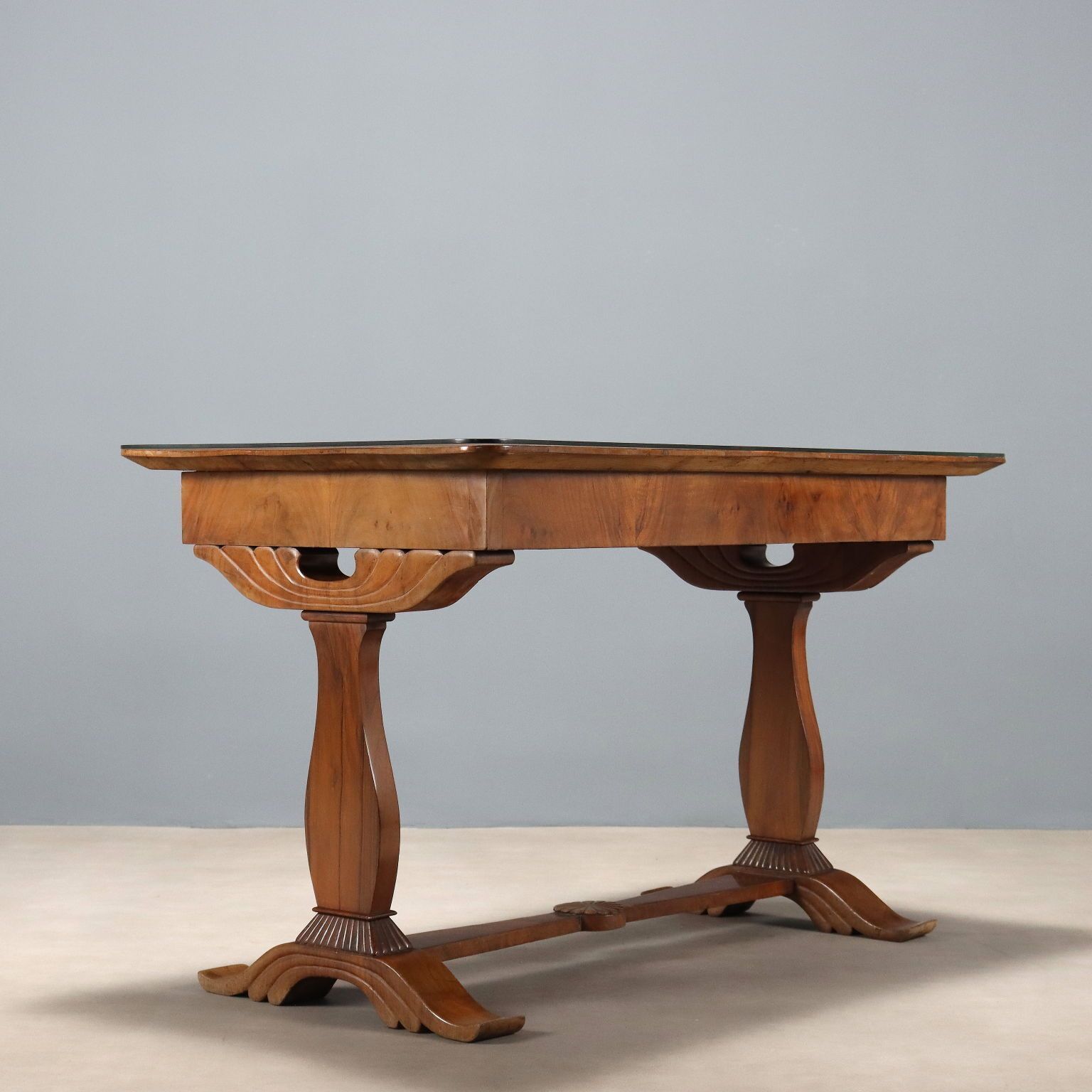 Furniture Antique Biedermeier Desk Walnut Austria Mid XIX Century photo