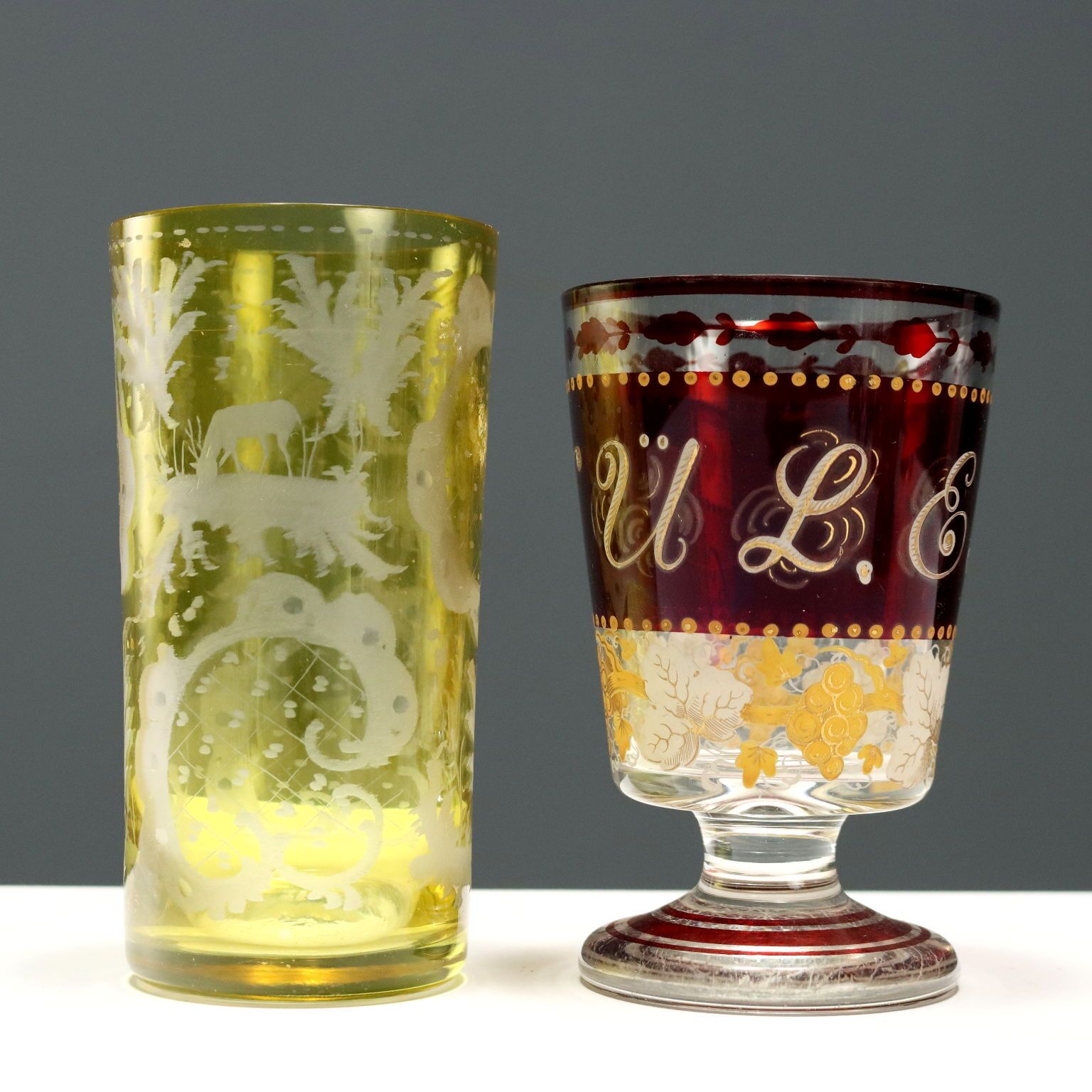 Group Of 10 Glasses Various Colours Italy XIX XX Century photo buy